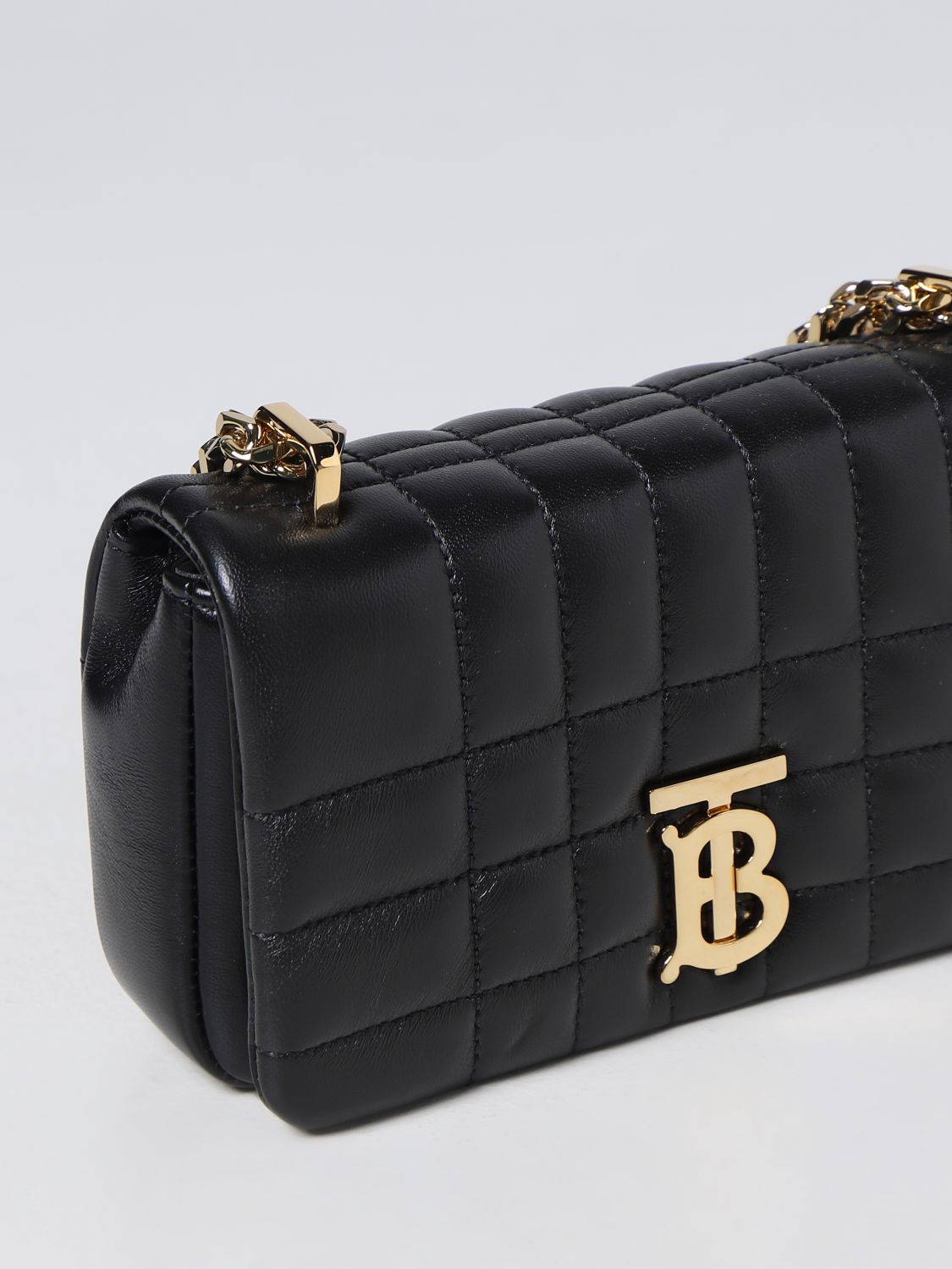 BLACK BURBERRY QUILTED LEATHER LOLA MINI BAG (8059492)