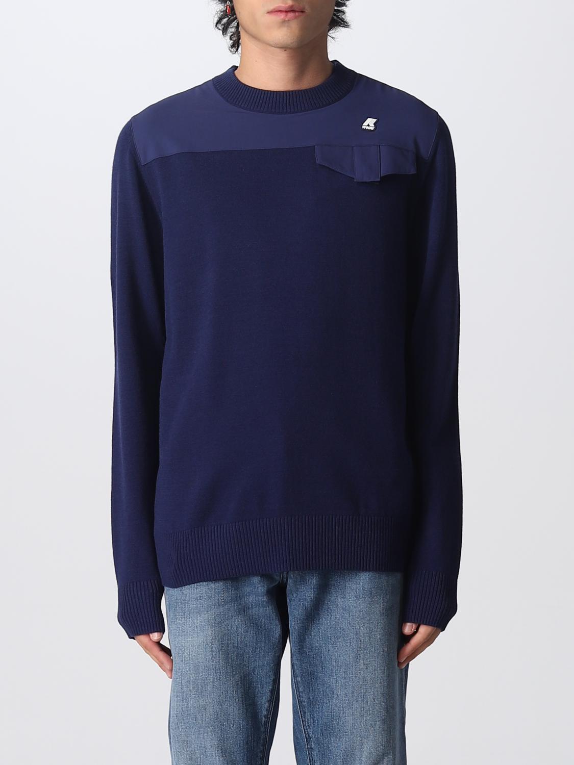 K-WAY: sweater for man - Blue | K-Way sweater K11314W online on GIGLIO.COM