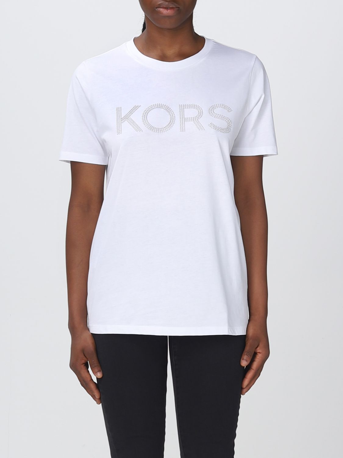 MICHAEL KORS: t-shirt for woman - White | Michael Kors t-shirt MB95MP197J  online on 
