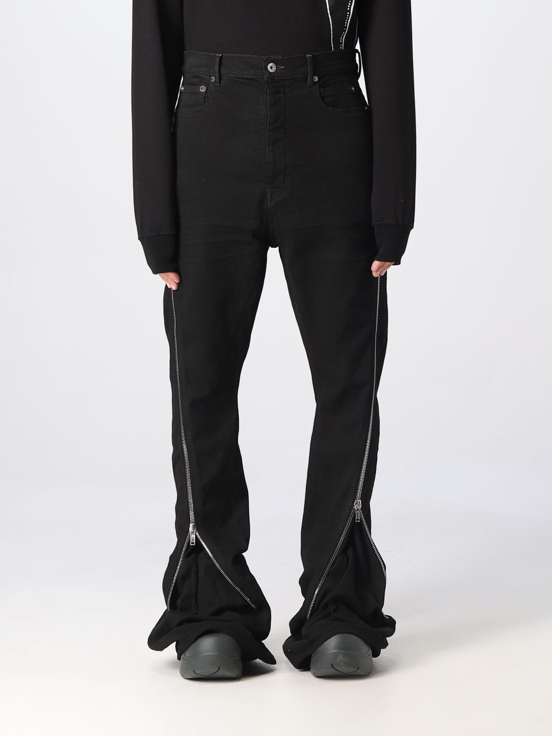 RICK OWENS: jeans for man - Black | Rick Owens jeans DU02B4363SBB ...