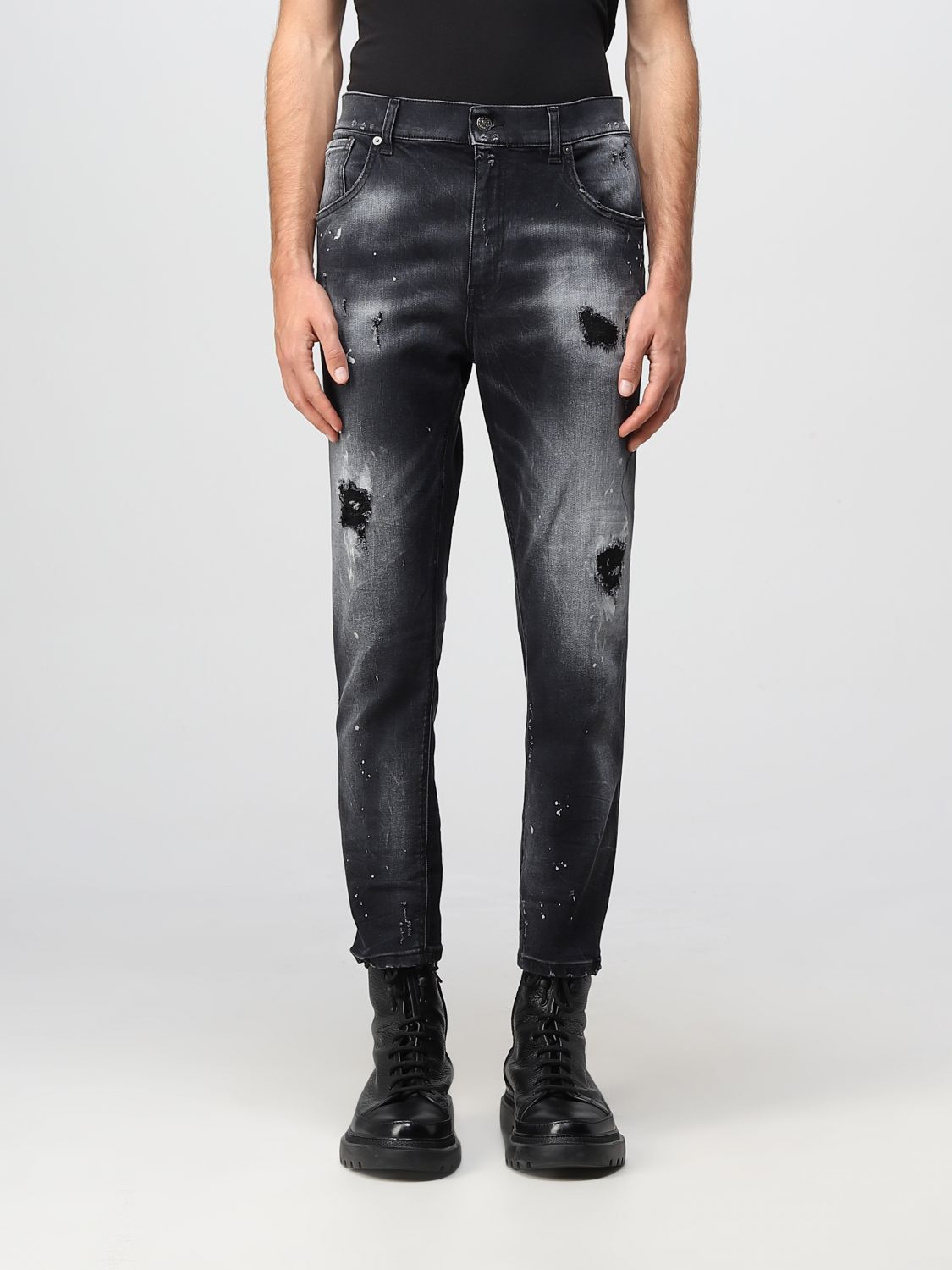 DONDUP: jeans for man - Black | Dondup jeans UP575DSE315UDL7 online at ...