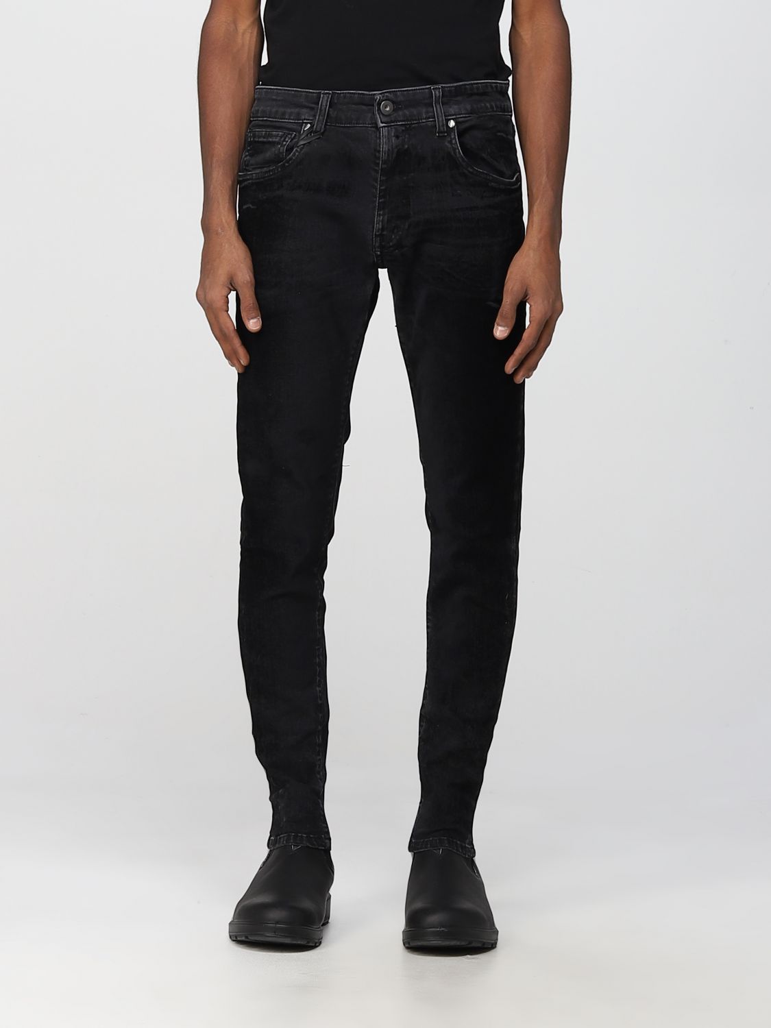 SALVATORE SANTORO: jeans for man - Black | Salvatore Santoro jeans ...