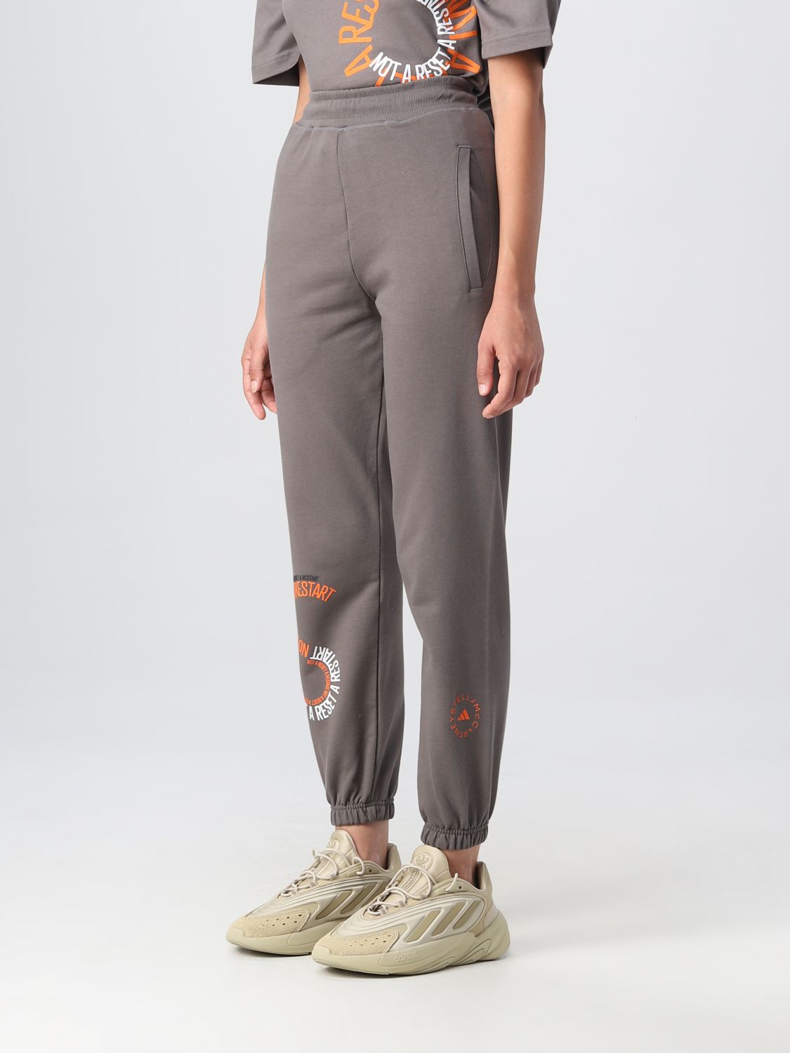 Pantalone Adidas By Stella Mccartney: Pantalone Adidas By Stella Mccartney donna grigio 4
