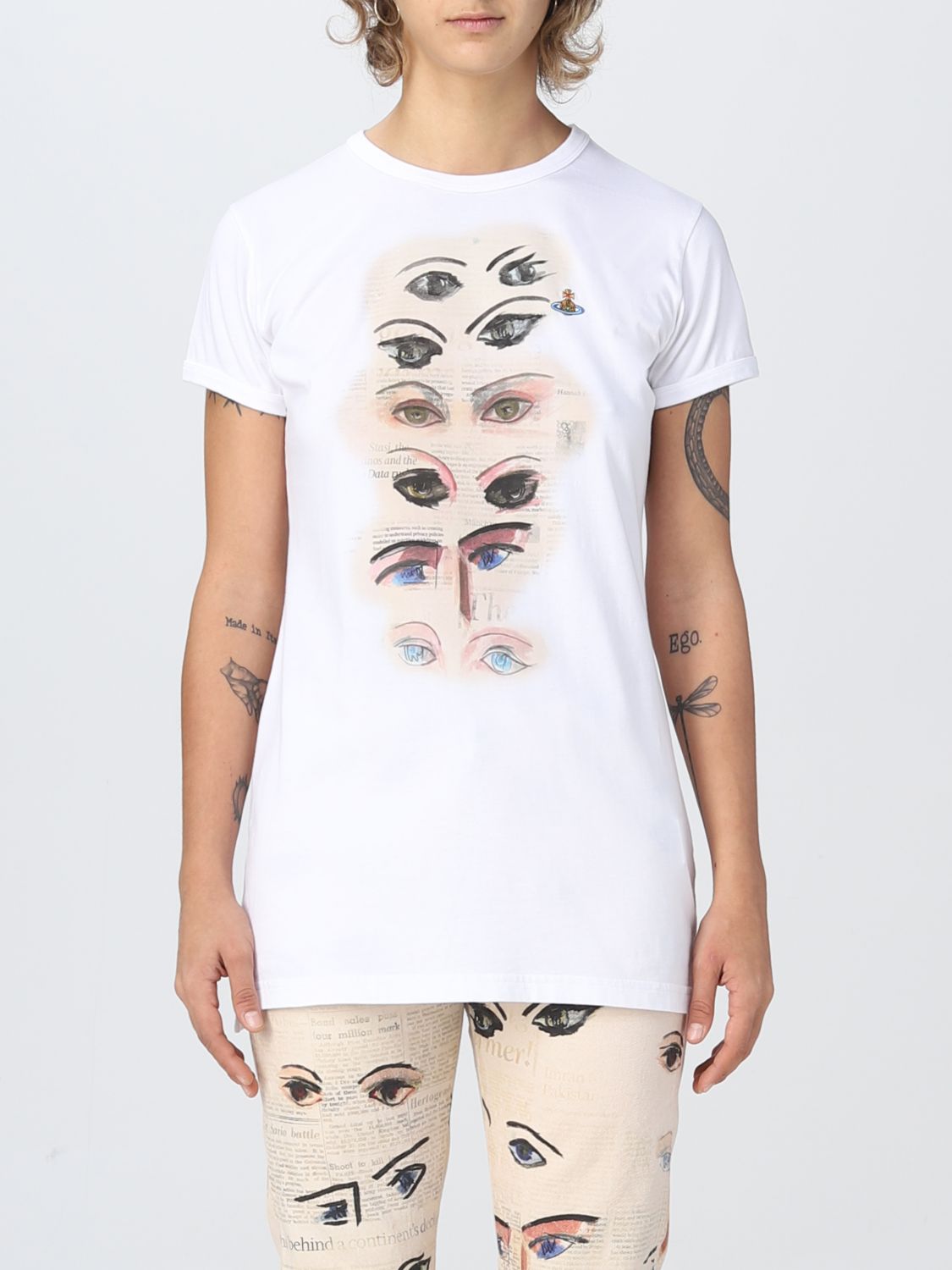 Shop Vivienne Westwood T-shirt  Woman Color White