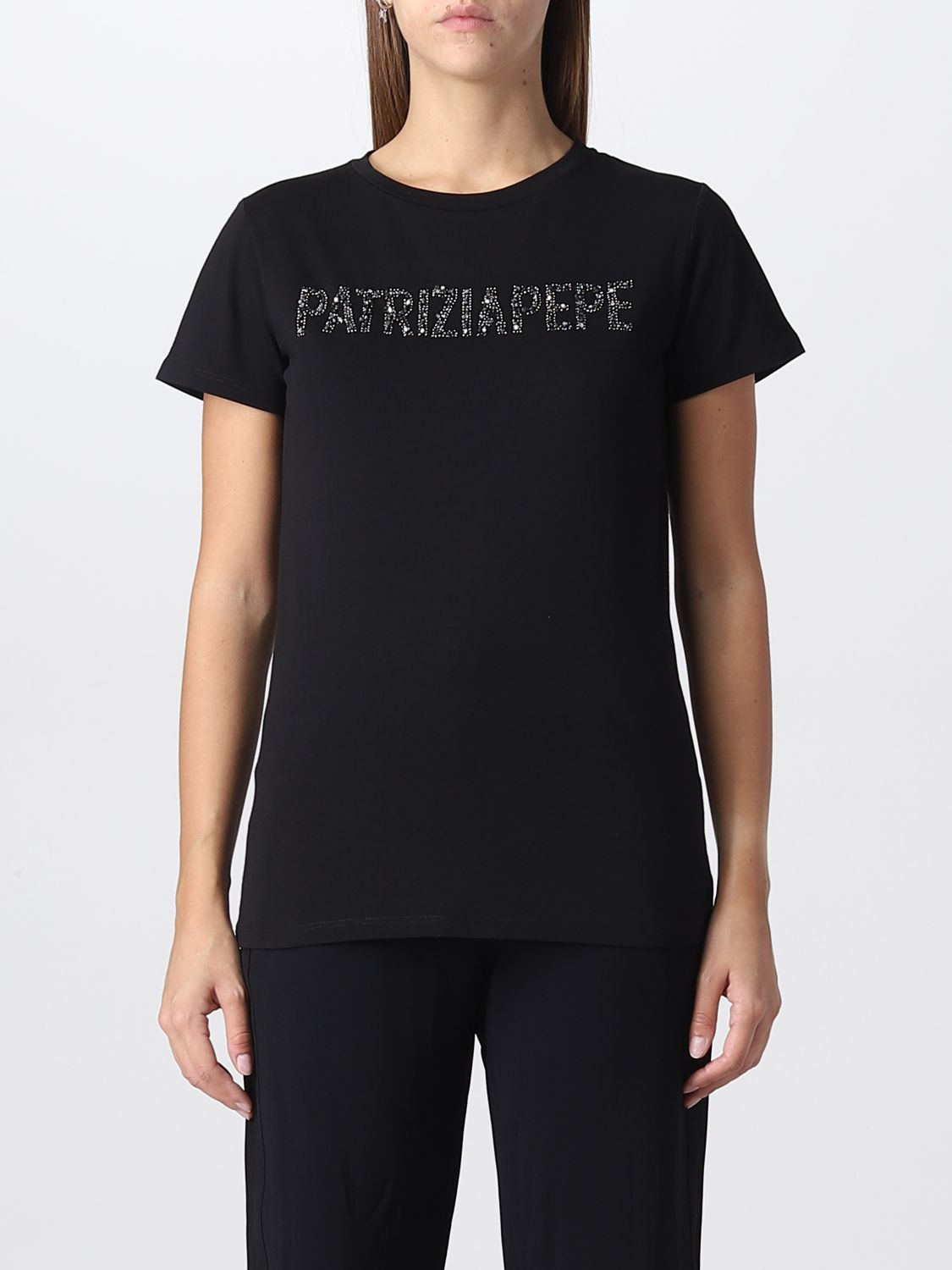 PATRIZIA PEPE: t-shirt for woman - Black | Patrizia Pepe t-shirt ...