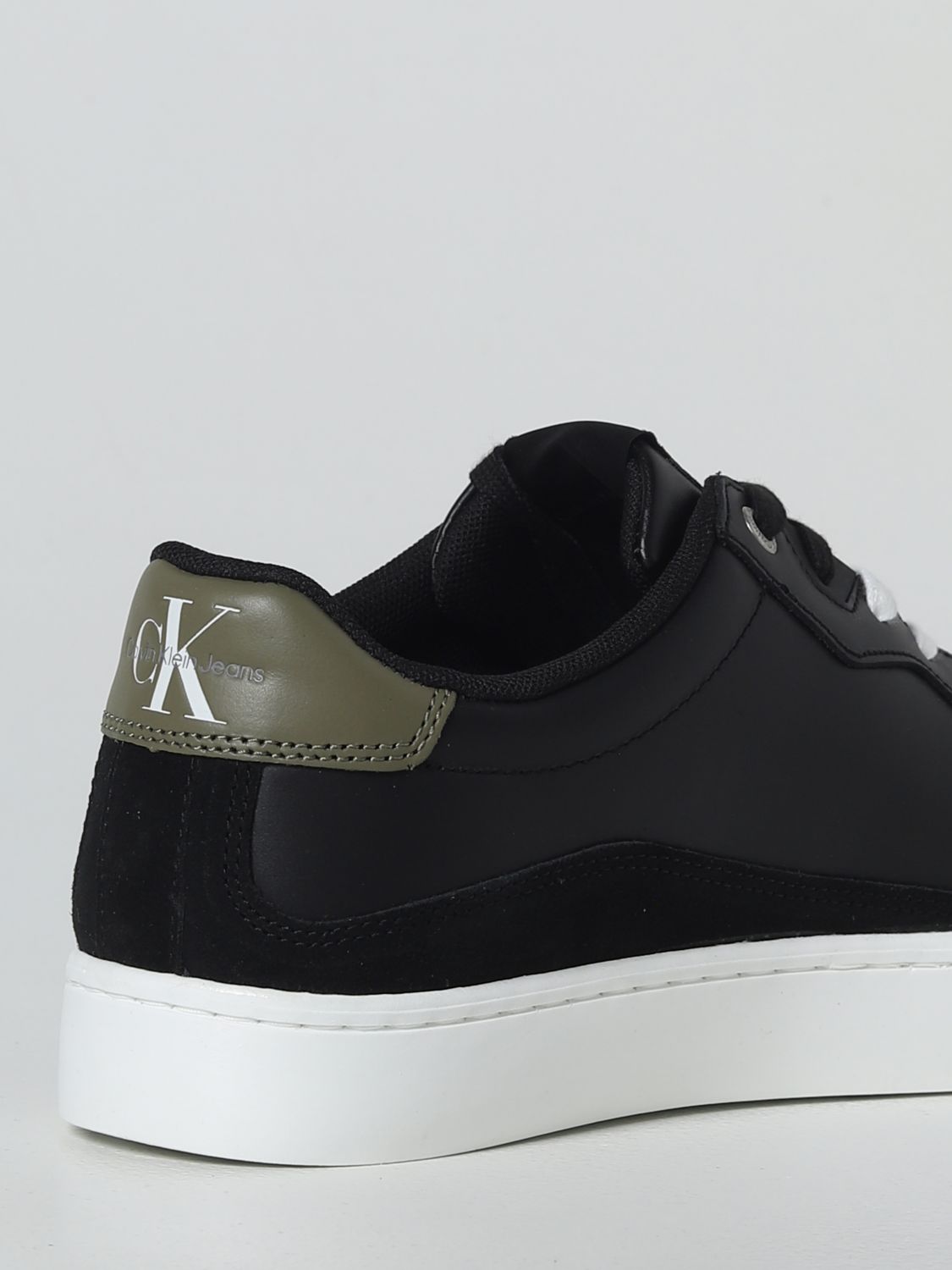 CALVIN JEANS: leather sneakers - Black | Calvin Klein Jeans sneakers YM0YM00432 online on
