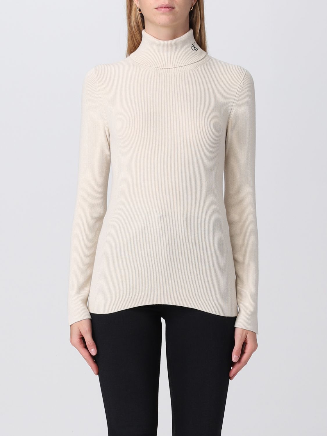 CALVIN KLEIN JEANS: women's sweater - Cream | Calvin Klein Jeans ...