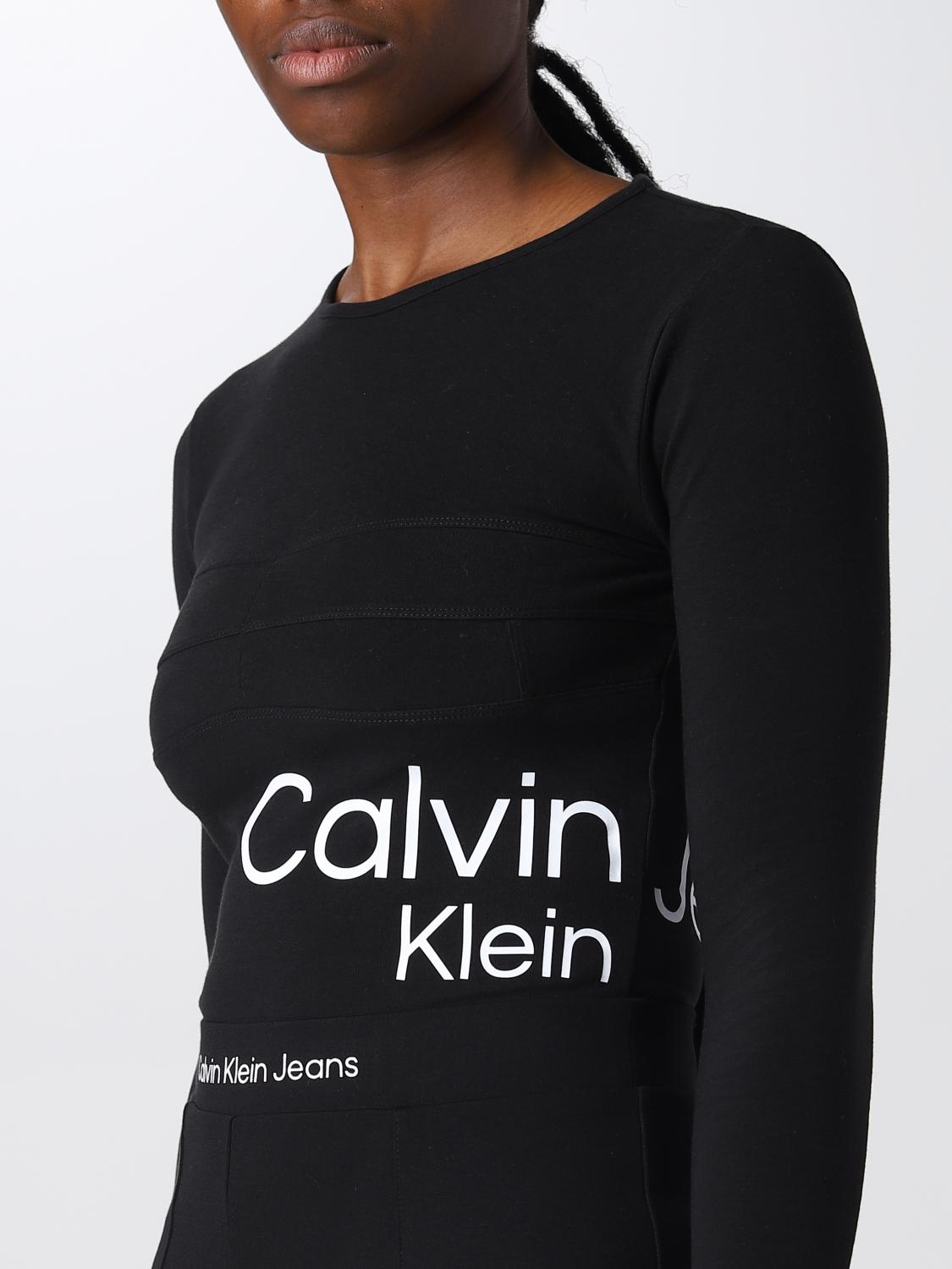 CALVIN KLEIN JEANS women's bodysuit Black Calvin Klein Jeans dress J20J219069 online on