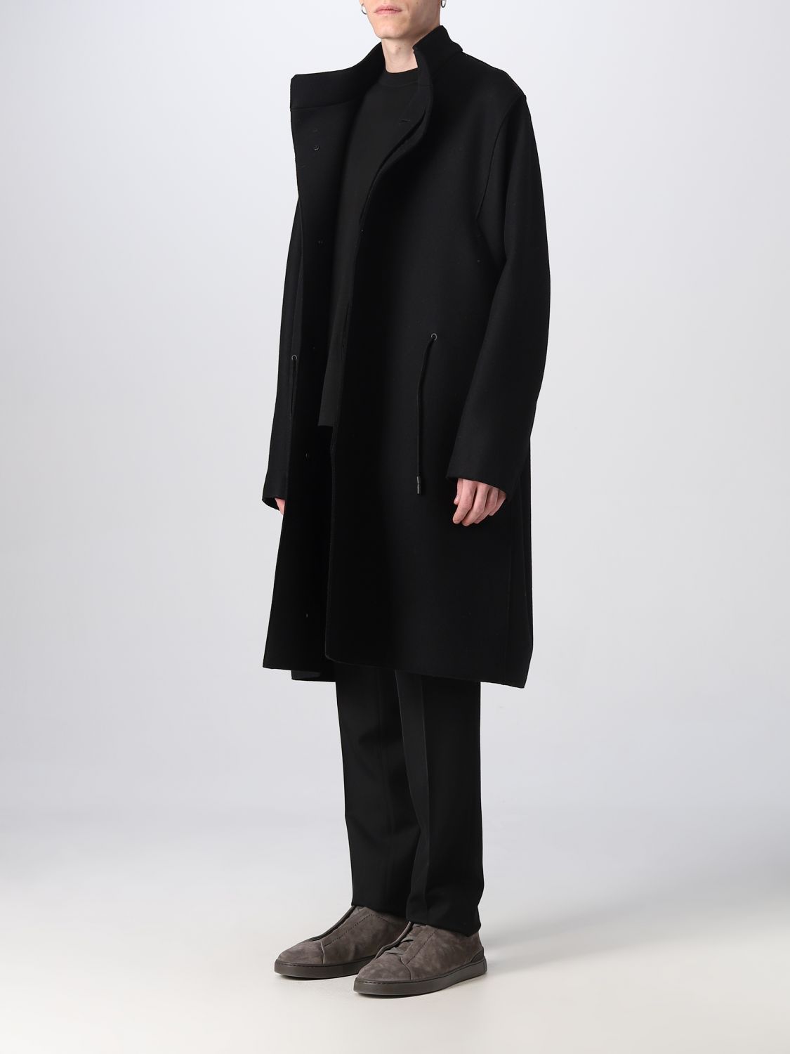 ZEGNA: coat for man - Black | Zegna coat 4870574D4GN0 online on GIGLIO.COM