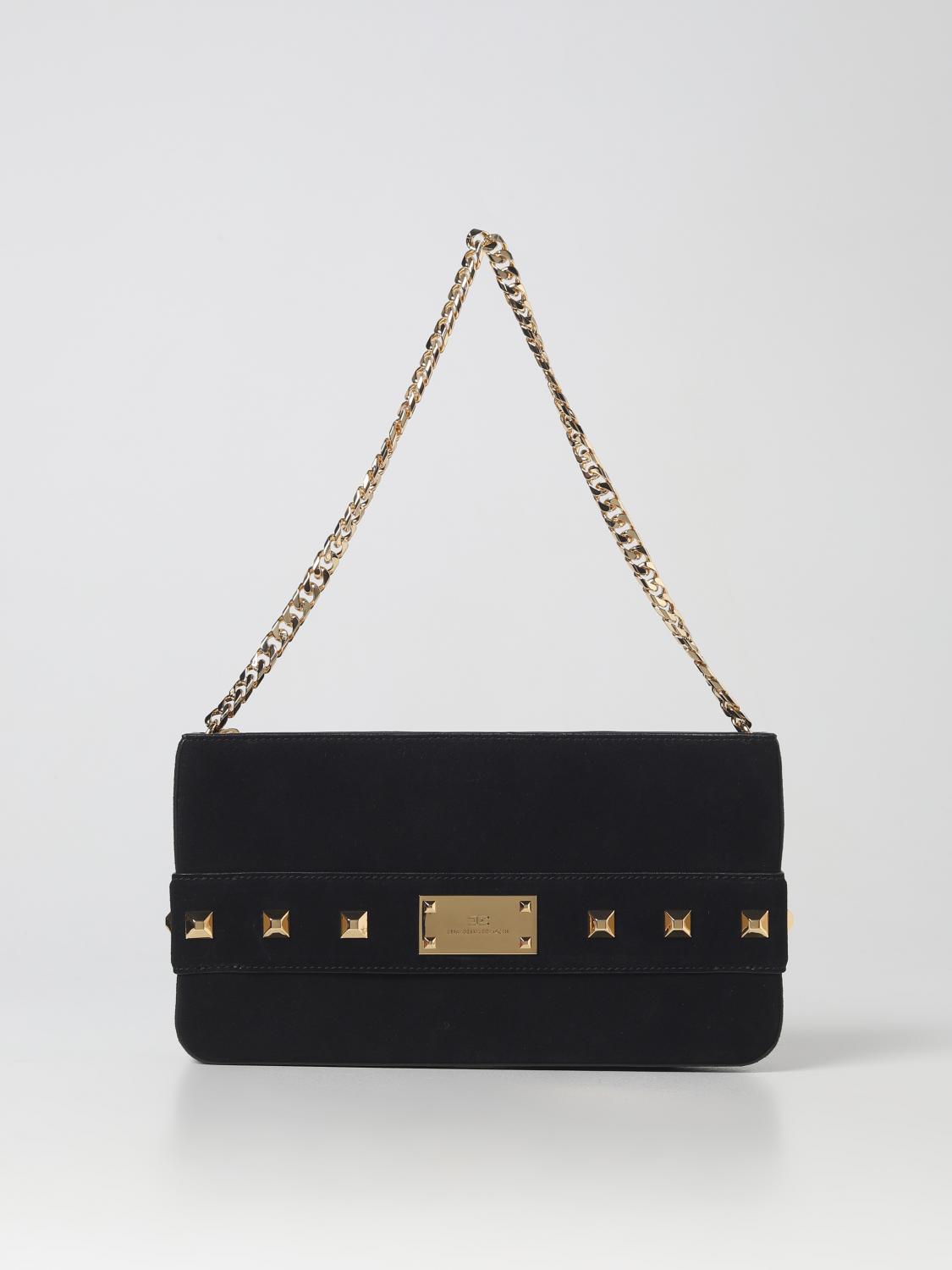 Elisabetta Franchi clutch in ecopelle coccodrillo bianco