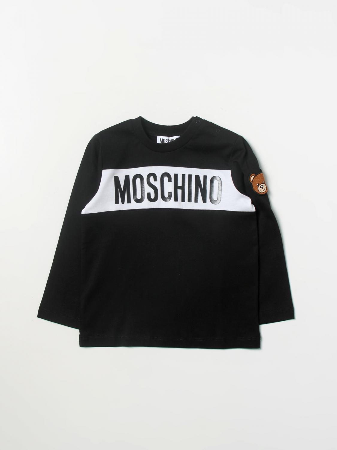 모스키노(MOSCHINO BABY) 티셔츠 유아 블랙 모스키노 티셔츠 MUO00BLAA10