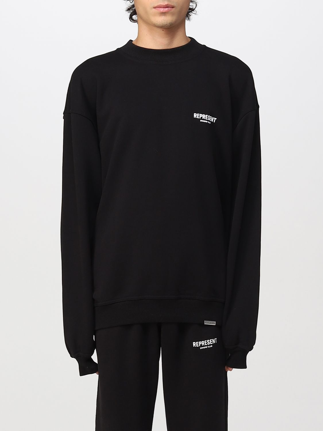 REPRESENT: sweatshirt for man - Black | Represent sweatshirt M04159 ...