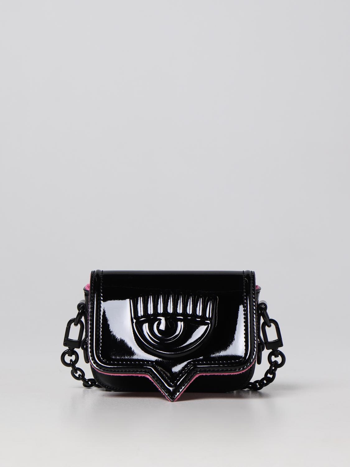 Chiara Ferragni Eyelike Crossbody Bag In Black