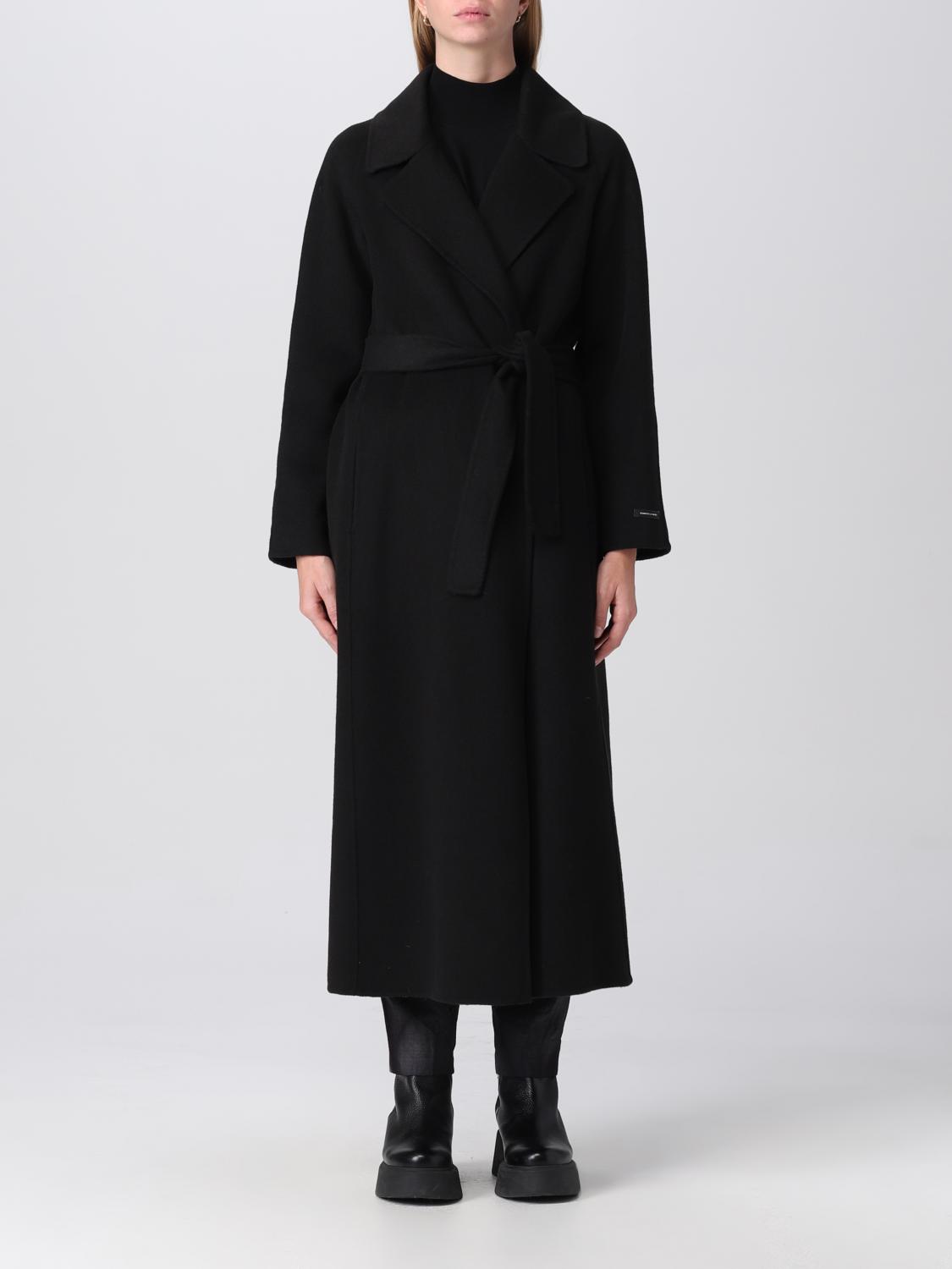 Paltò Single Breasted Mid-length Coat In Black