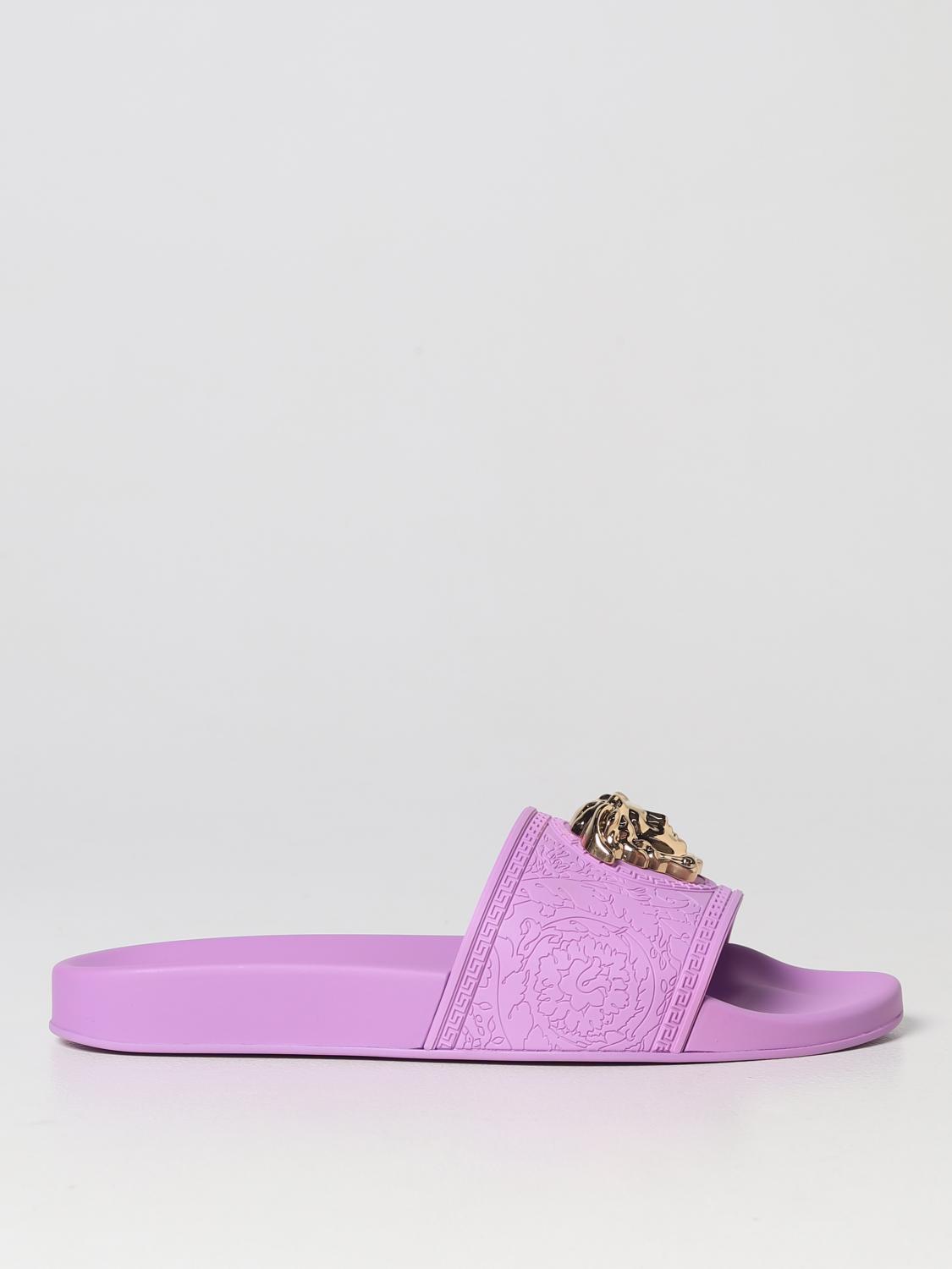 Versace Palazzo Pool Rubber Slides In Gold