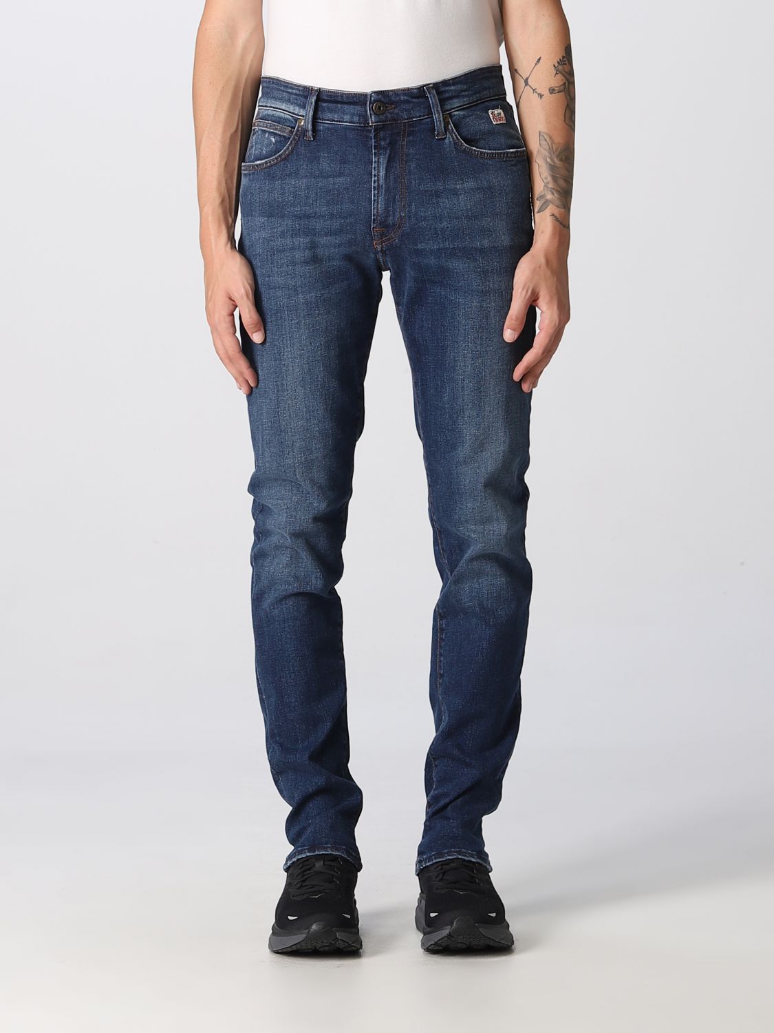 ROY ROGERS: pants for man - Denim | Roy Rogers pants RRU110CC492142 ...