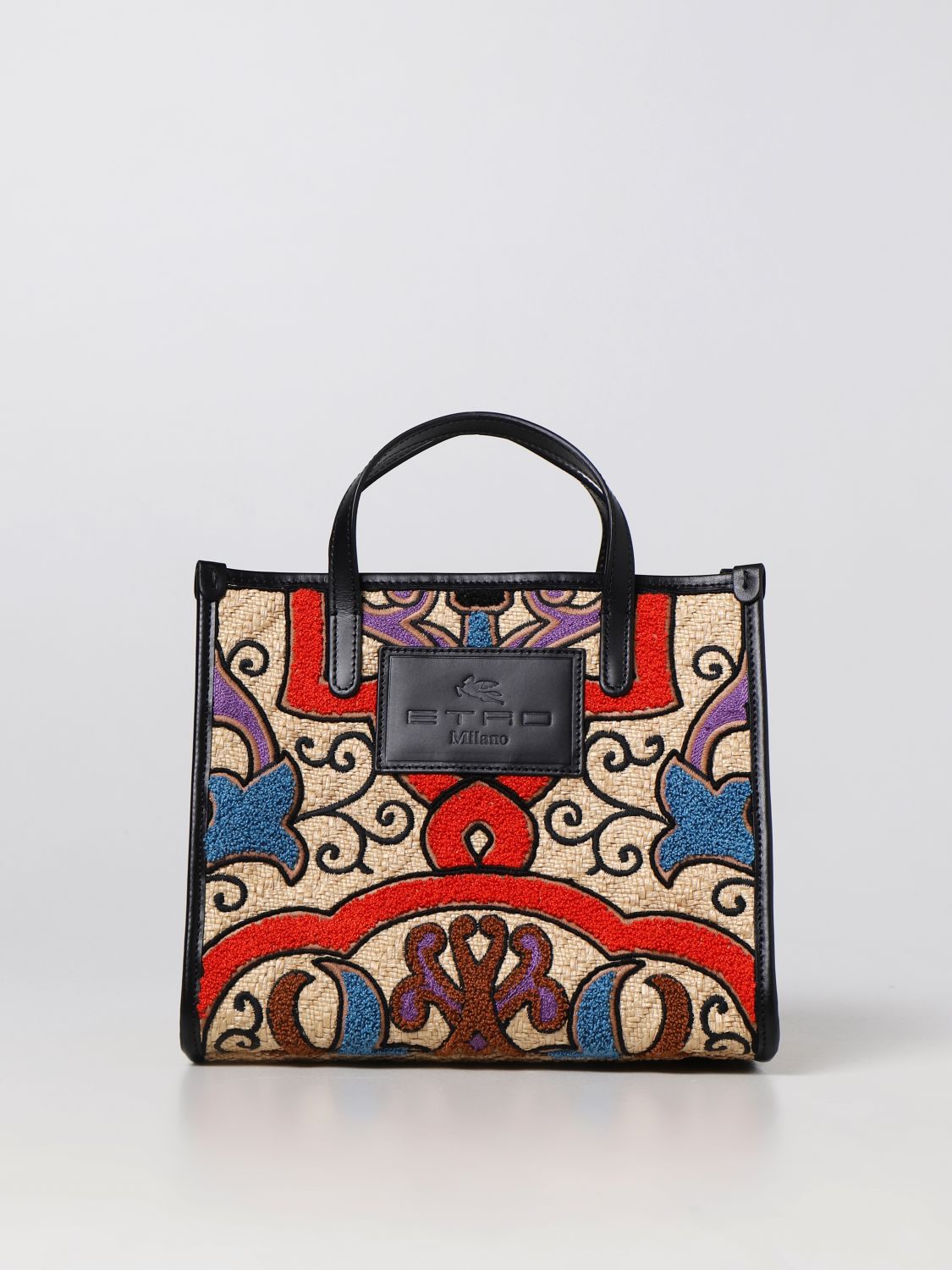 ETRO: printed canvas shopping bag - Multicolor  Etro tote bags 1N6328809  online at