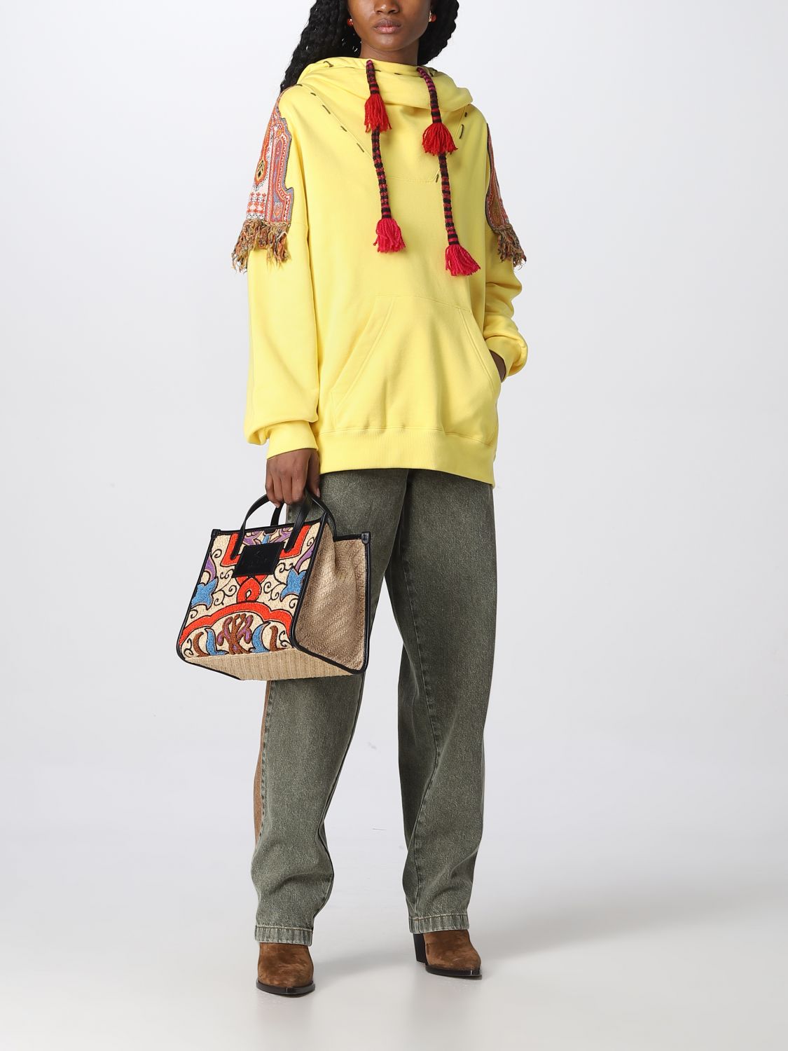 Etro Etro Women's Yellow Polyester Shoulder Bag - Stylemyle