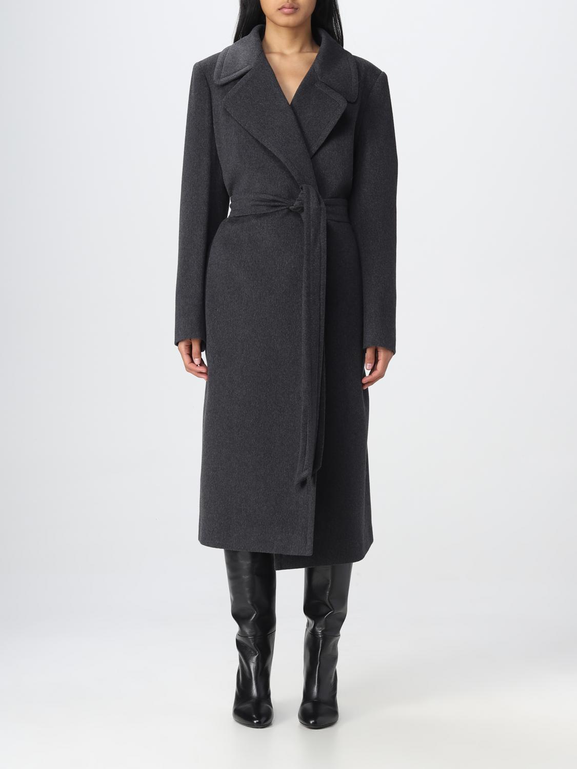 Tagliatore Long Coat Molly In Cashmere In Grey