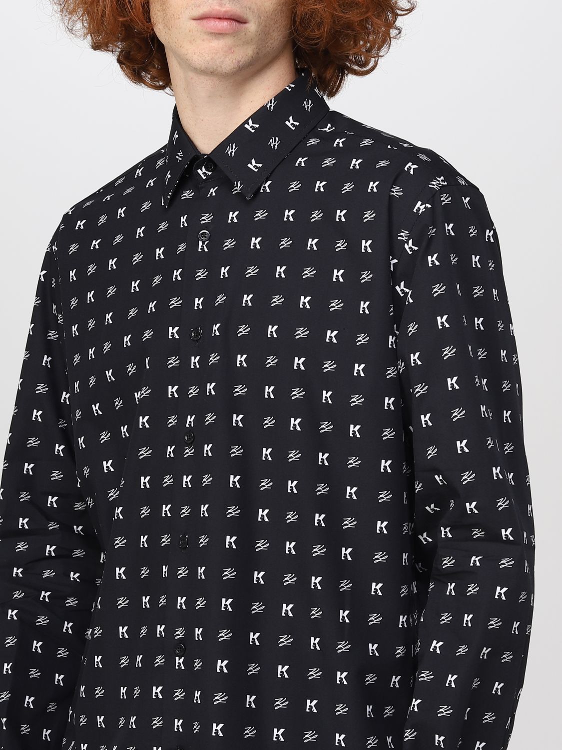 Outlet de Karl Lagerfeld: Camisa para hombre, Negro  Camisa Karl Lagerfeld  60500060524606 en línea en