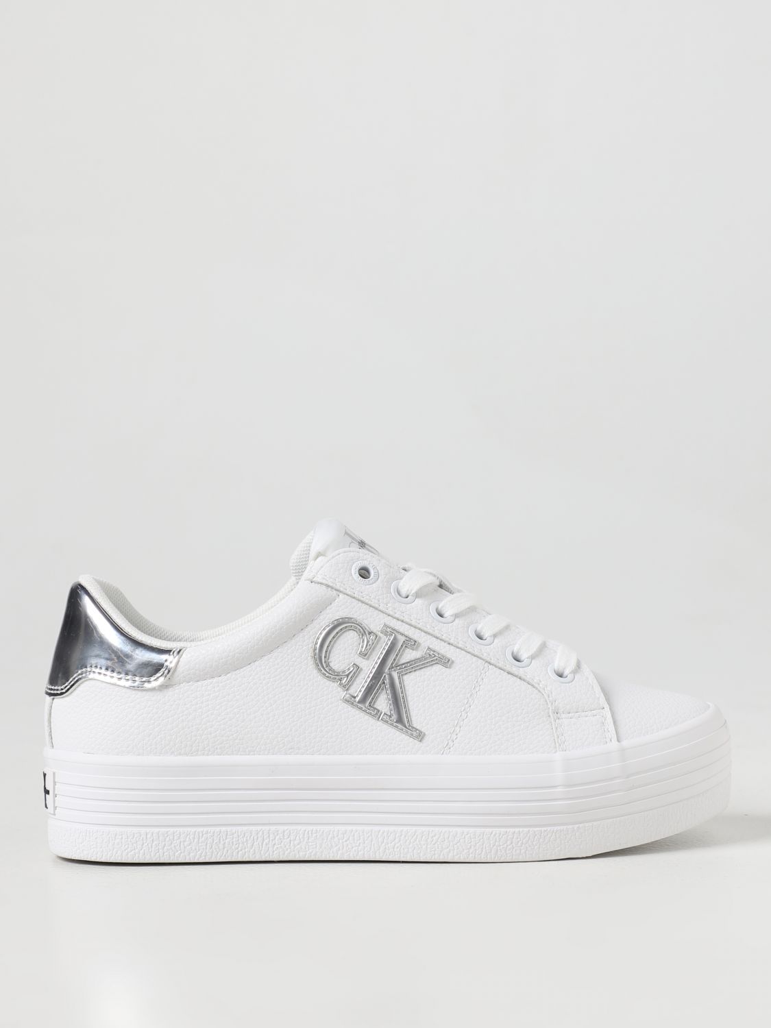 CALVIN KLEIN: sneakers for woman - White | Calvin Klein sneakers YW0YW00763  online on 