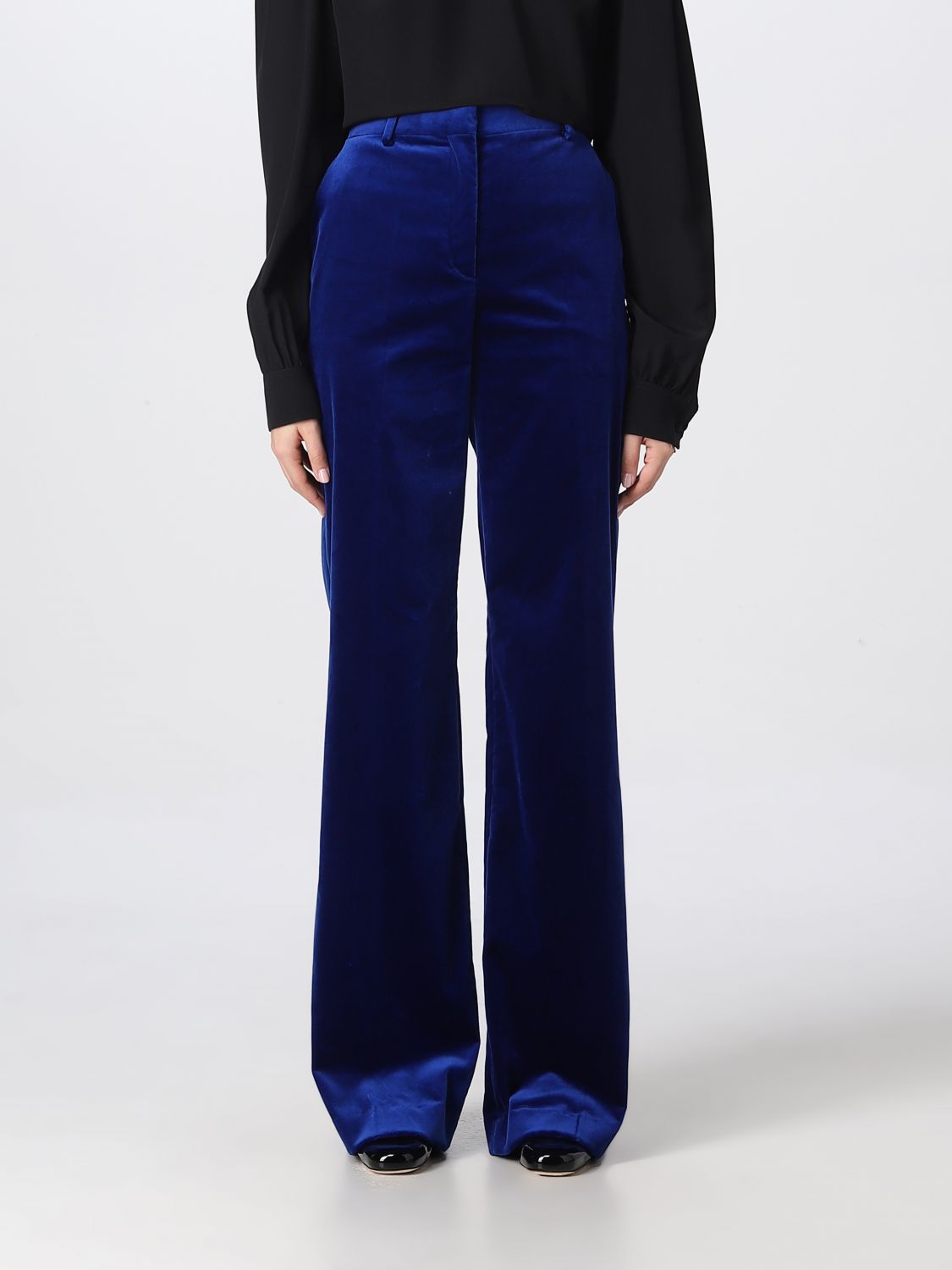 ALBERTA FERRETTI: pants for woman - Blue | Alberta Ferretti pants ...