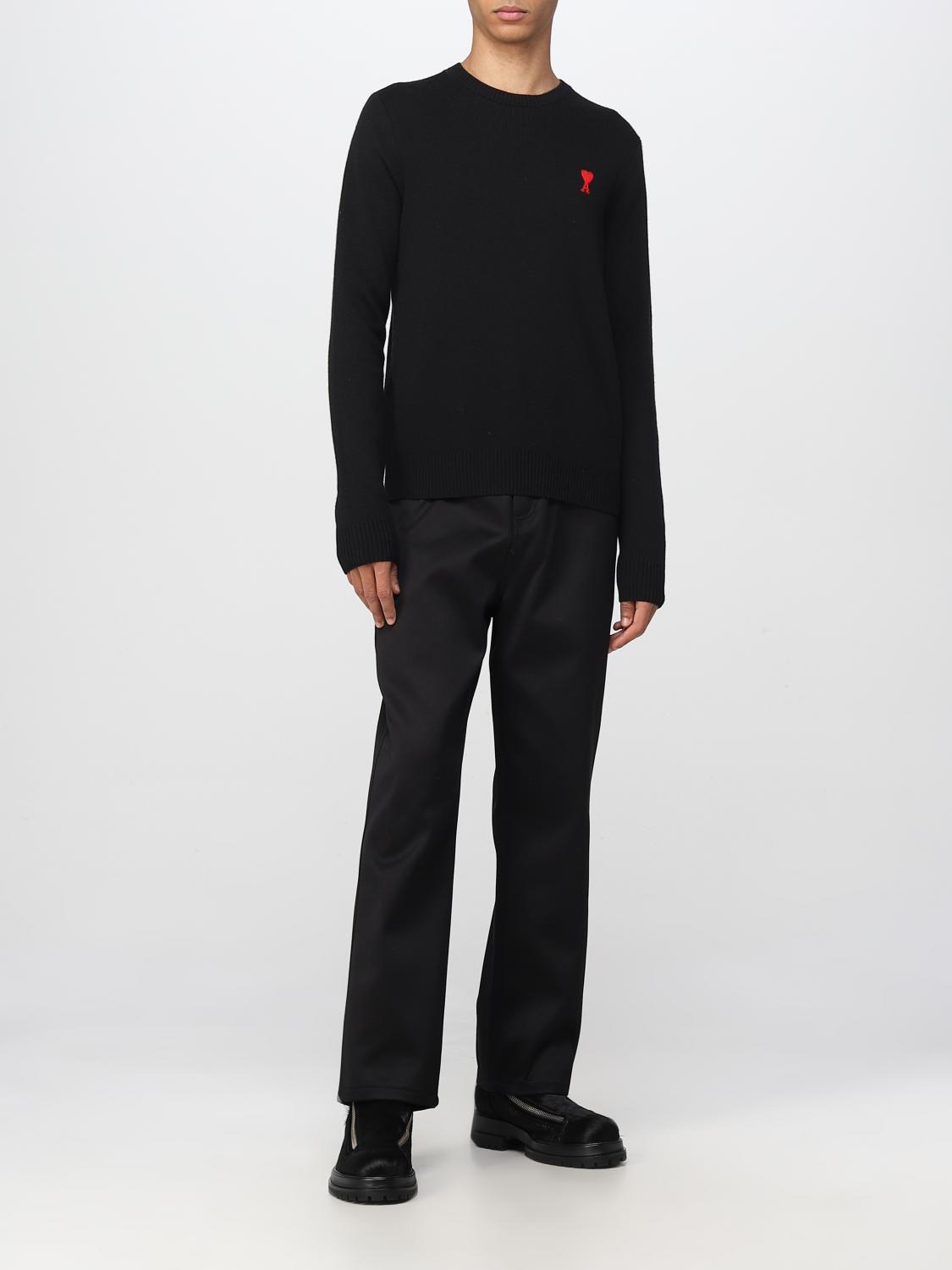 AMI PARIS: sweater for man - Black | Ami Paris sweater BFHKS001001 ...