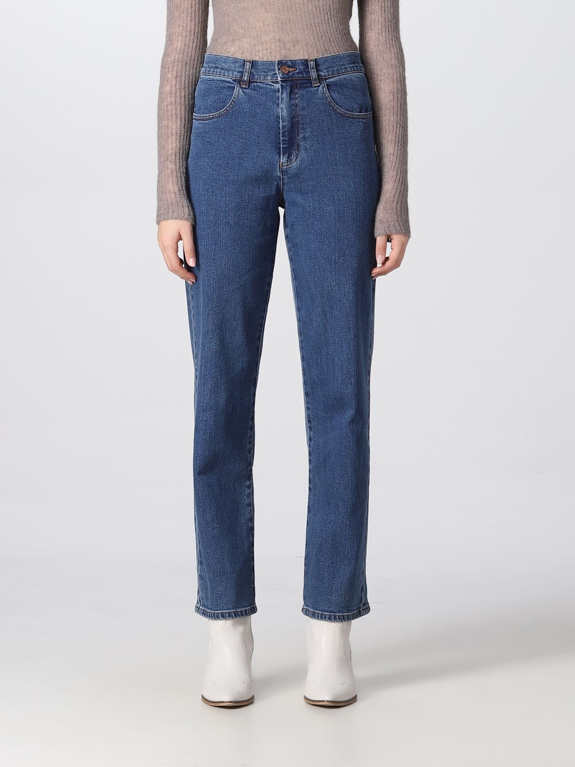 SEE BY CHLOÉ: jeans for woman - Cobalt | See By Chloé jeans ...