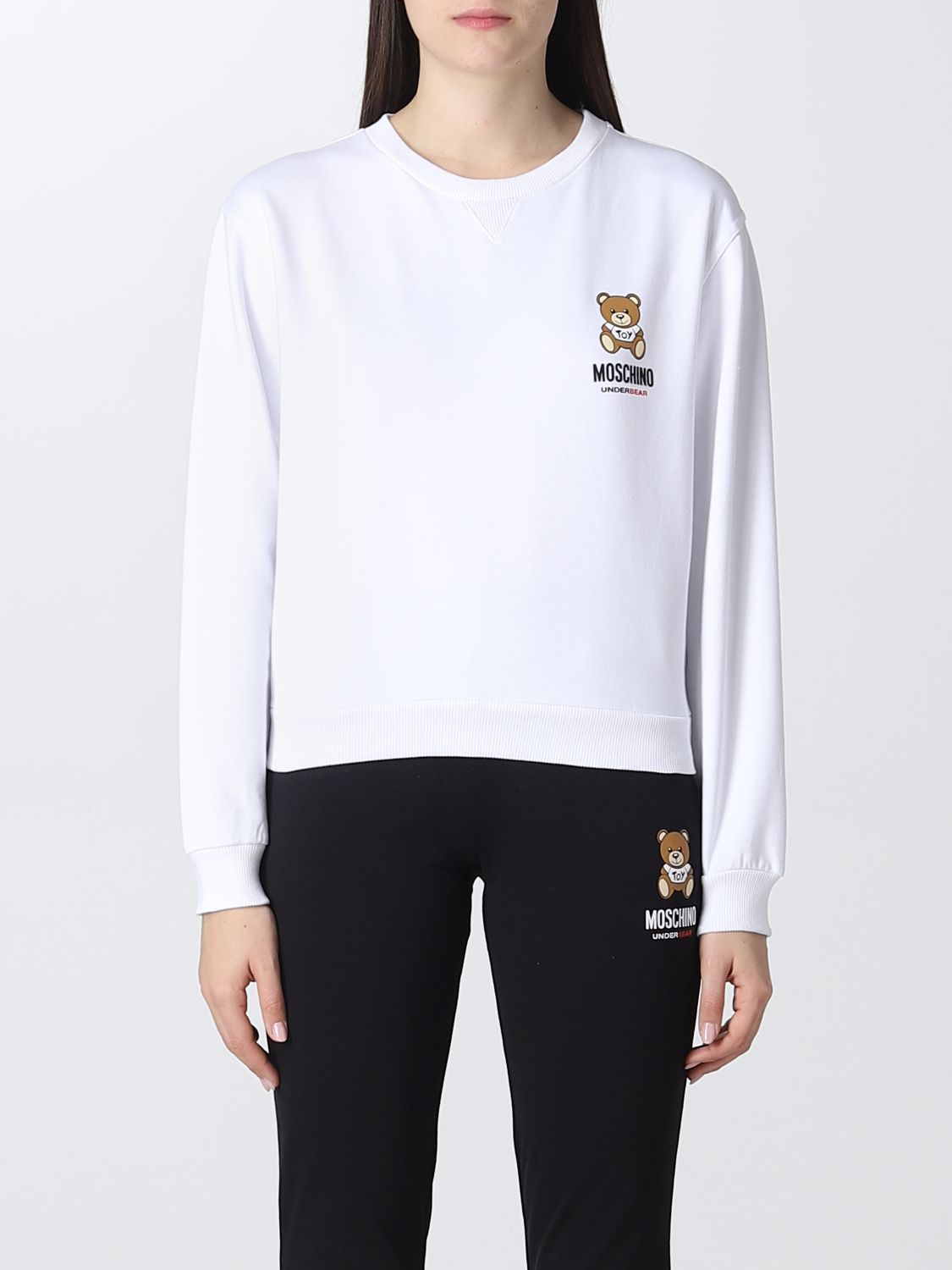 Moschino Underwear Outlet sweatshirt for woman White Moschino