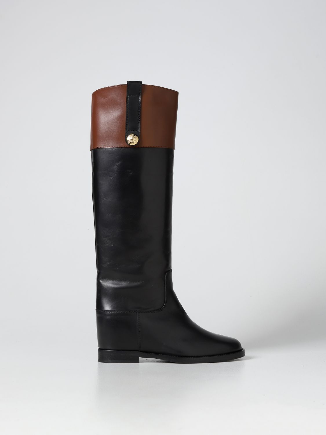 VIA ROMA 15: boots for woman - Black | Via Roma 15 boots 3804 SANTA MON ...