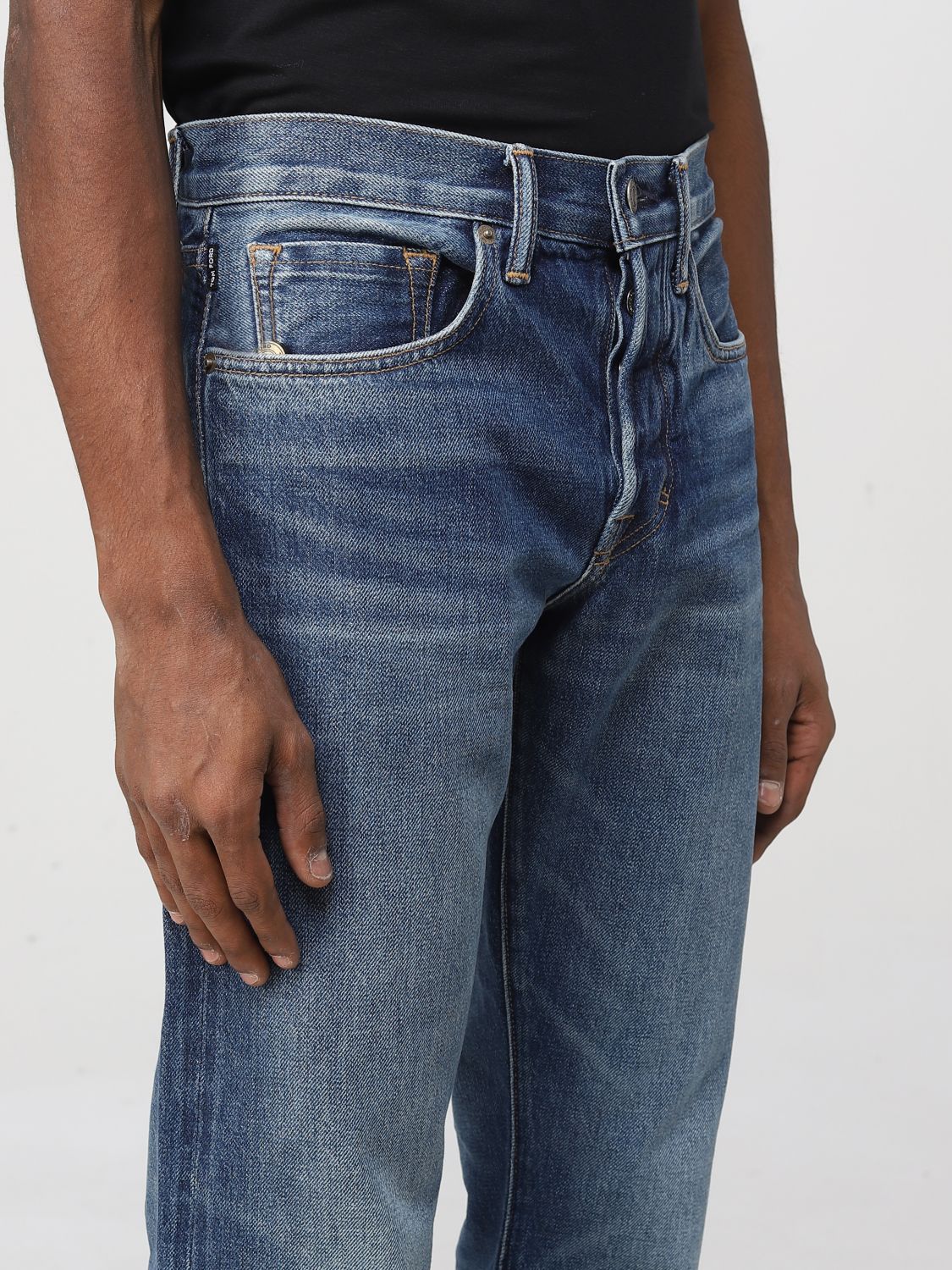 TOM FORD: pants for man - Denim | Tom Ford pants TFD001BAJ53 online on ...