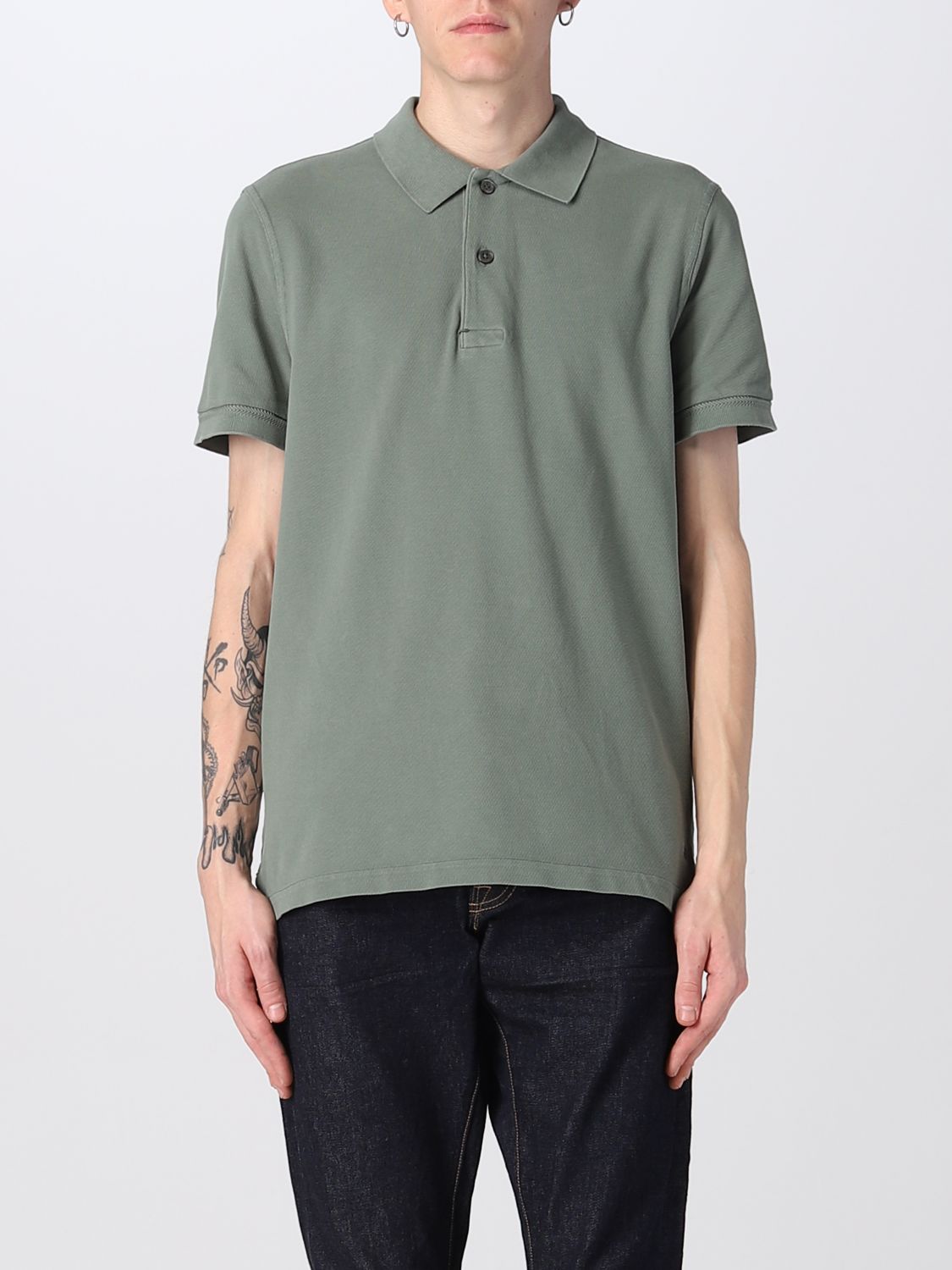 Tom Ford Polo Shirt  Men In Olive