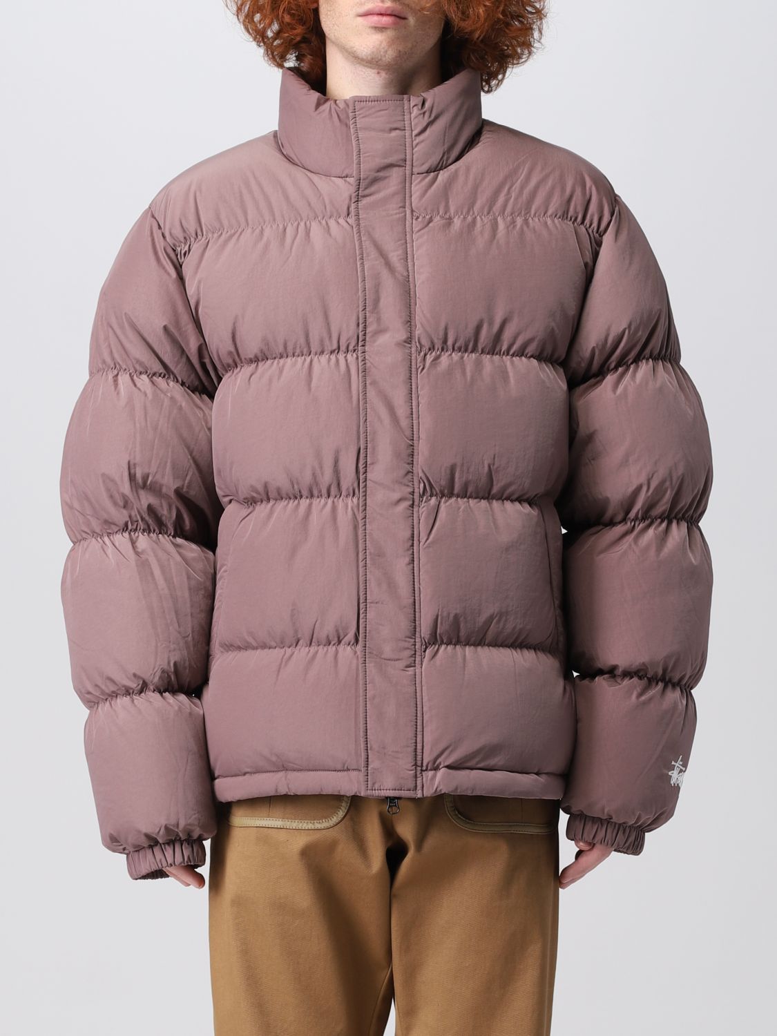Stussy Ripstop Down Puffer Jacket In Red | ModeSens