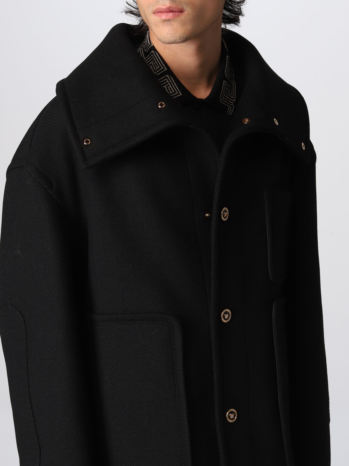 Jacket Versace: Versace jacket for man black 5