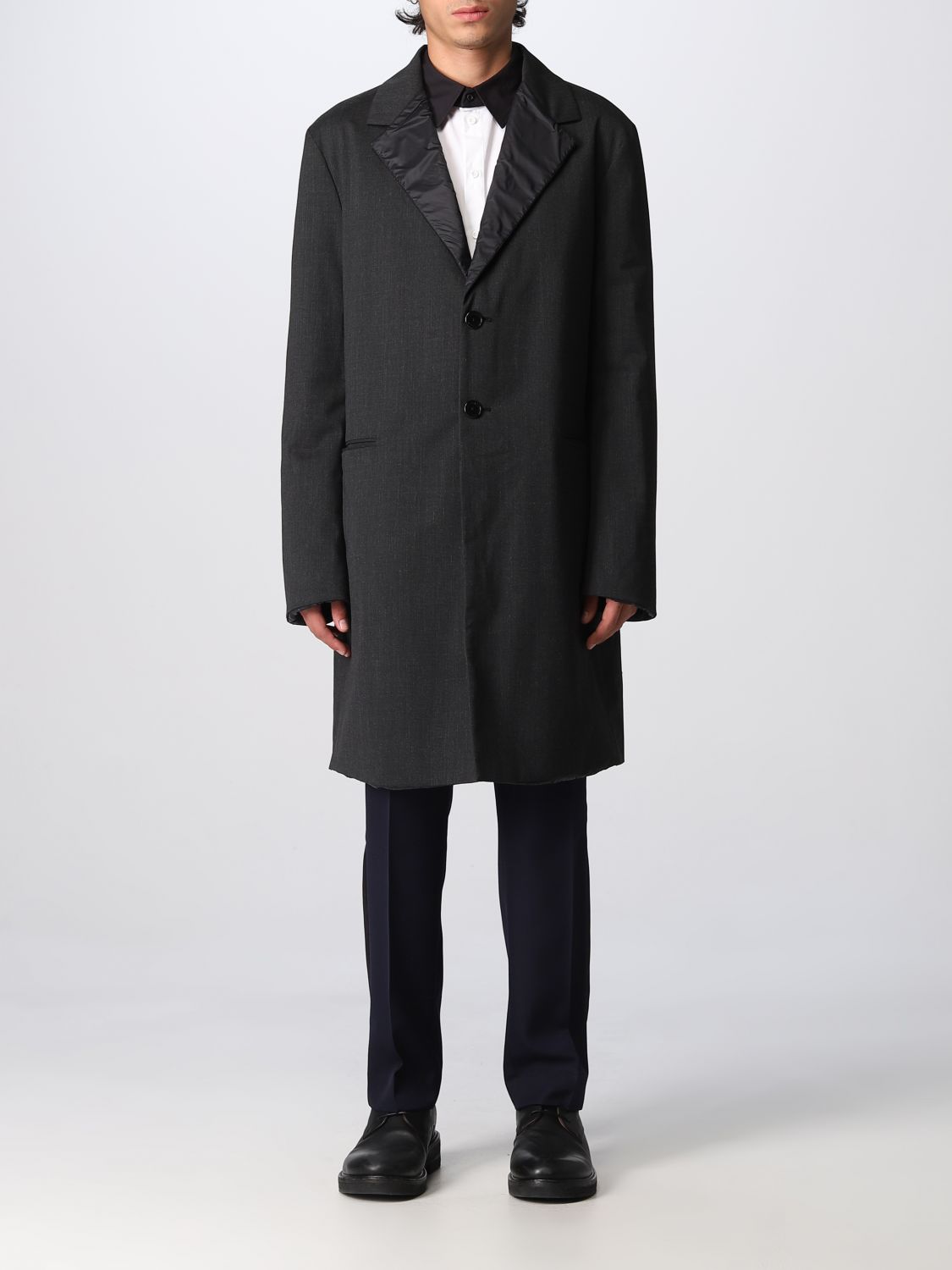 Karl Lagerfeld Coat  Men In Charcoal