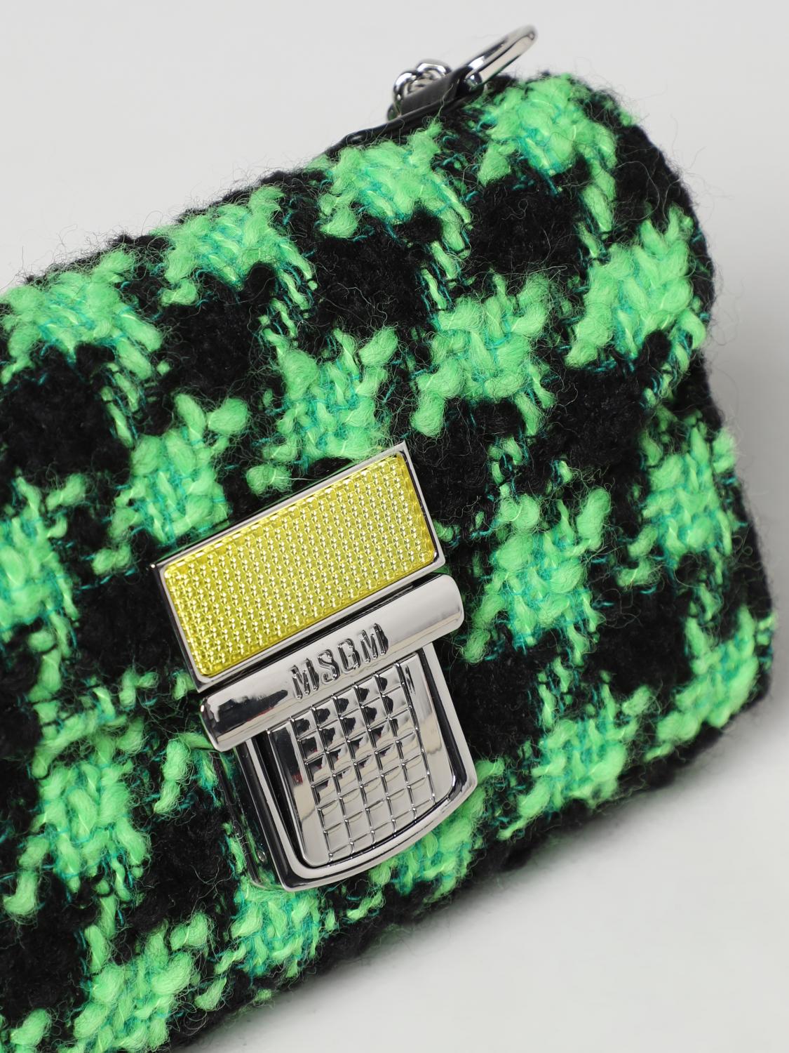 Borsa mini Msgm: Borsa Msgm in lana bouclè nero 3