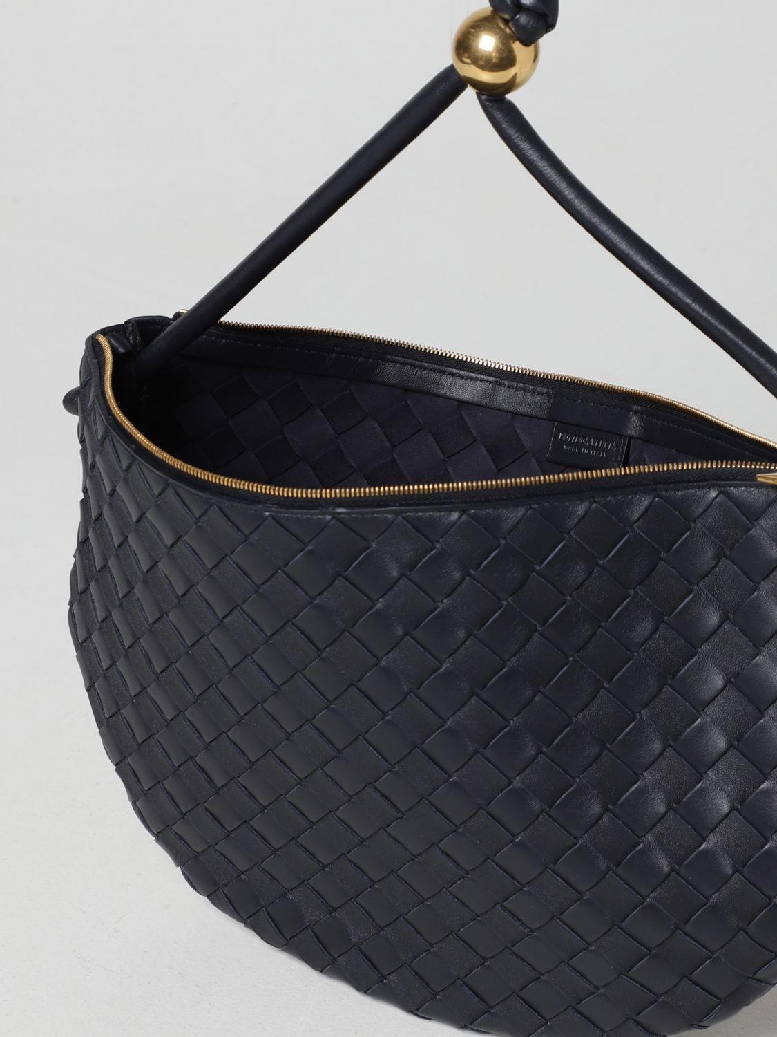 BOTTEGA Pouch Turn in pelle Blue Borsa A Mano Bottega