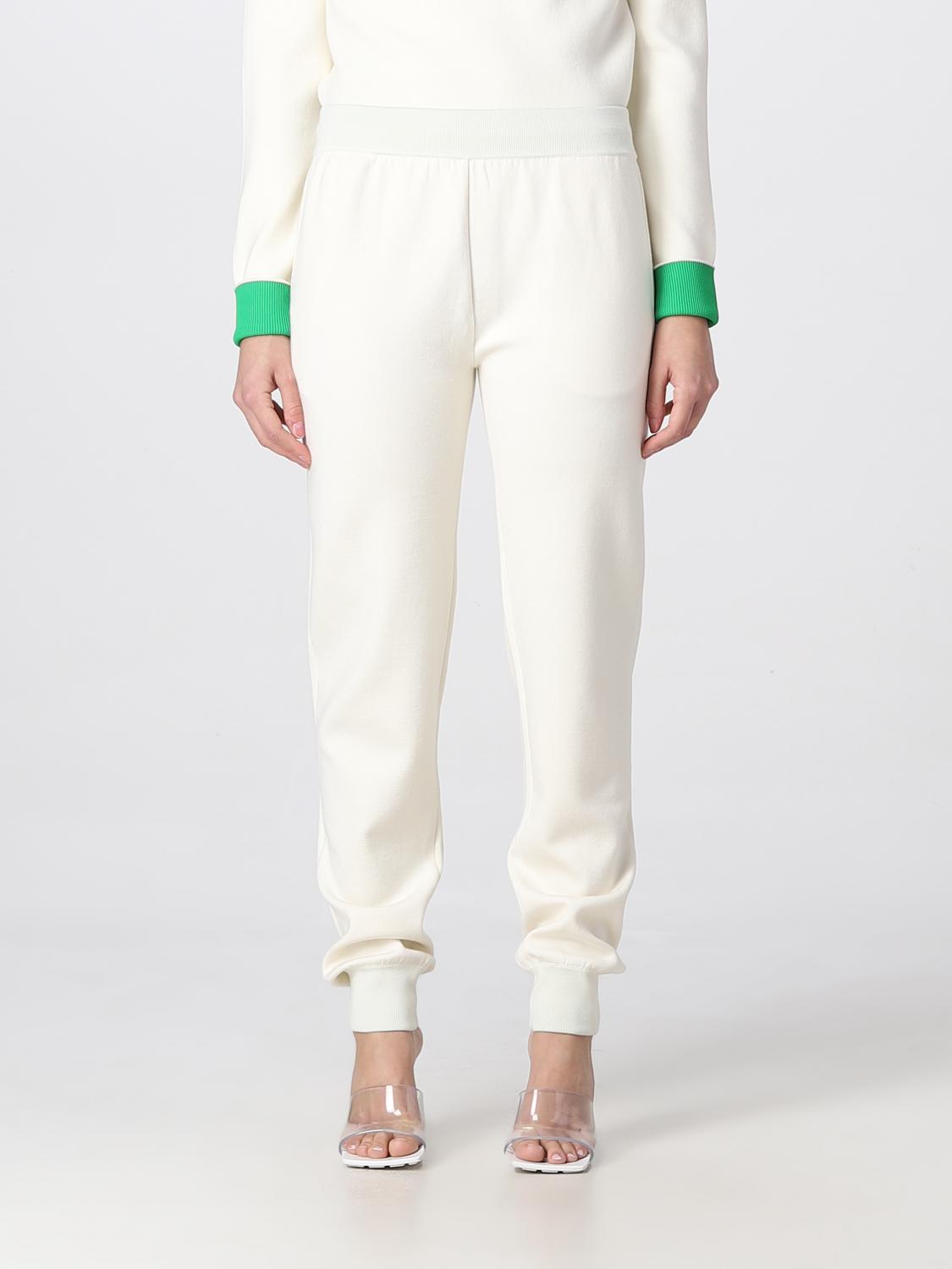 Bottega Veneta Pants Woman Color White In White