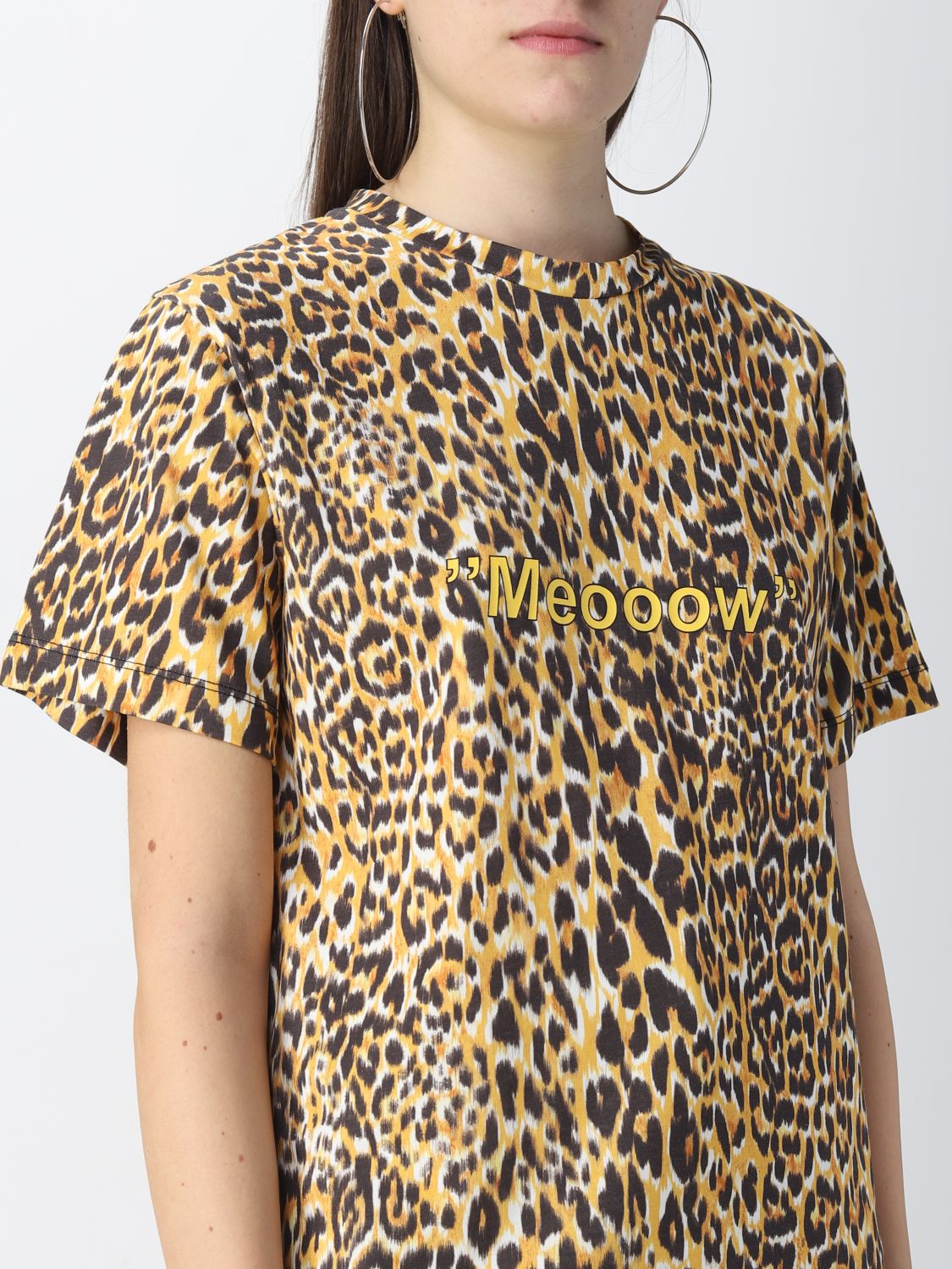 T-shirt Paco Rabanne: T-shirt Paco Rabanne in cotone animalier fantasia 5