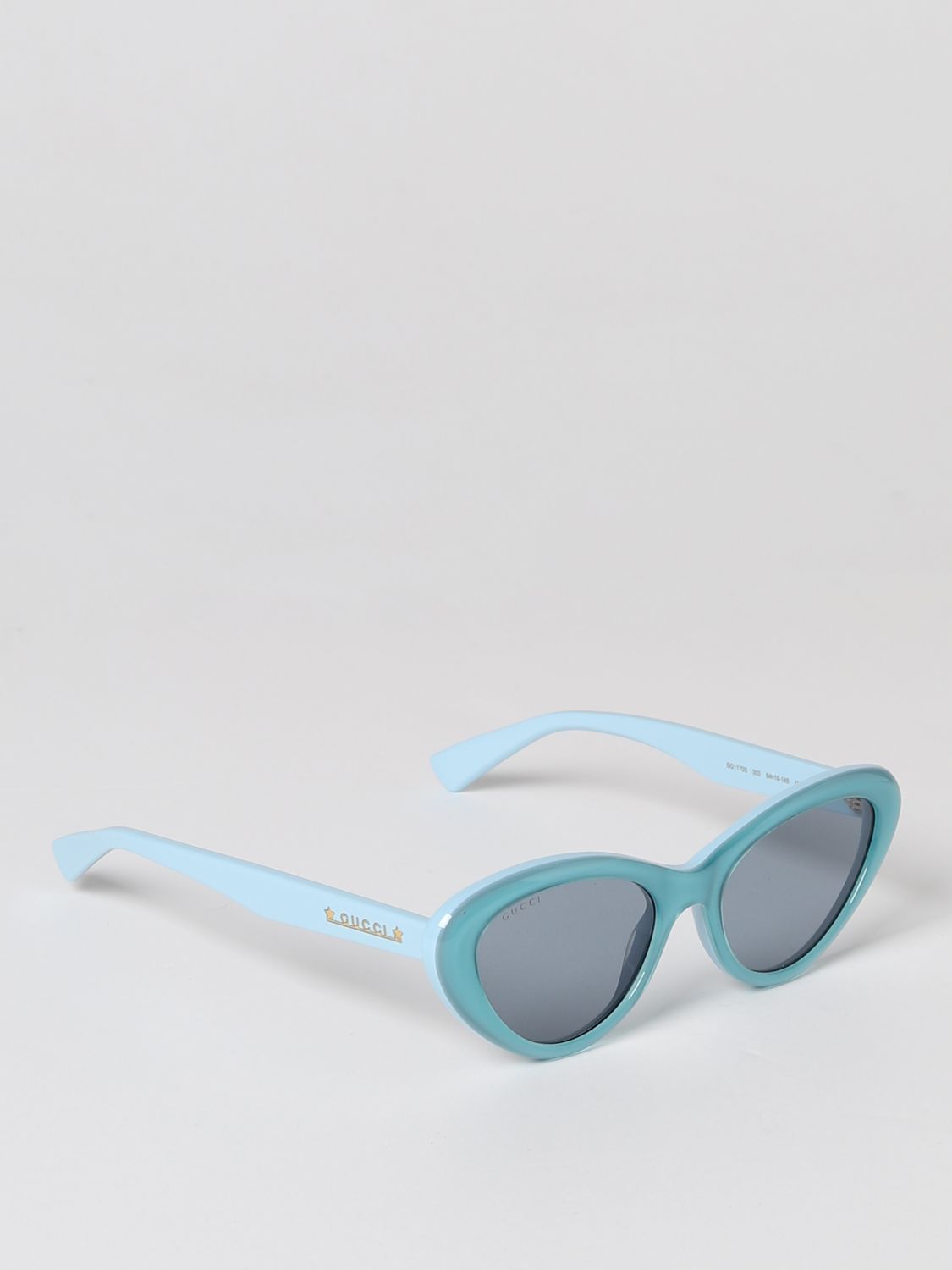 Maak een bed Zachte voeten kiezen GUCCI: sunglasses for woman - Sky Blue | Gucci sunglasses GG1170S online on  GIGLIO.COM