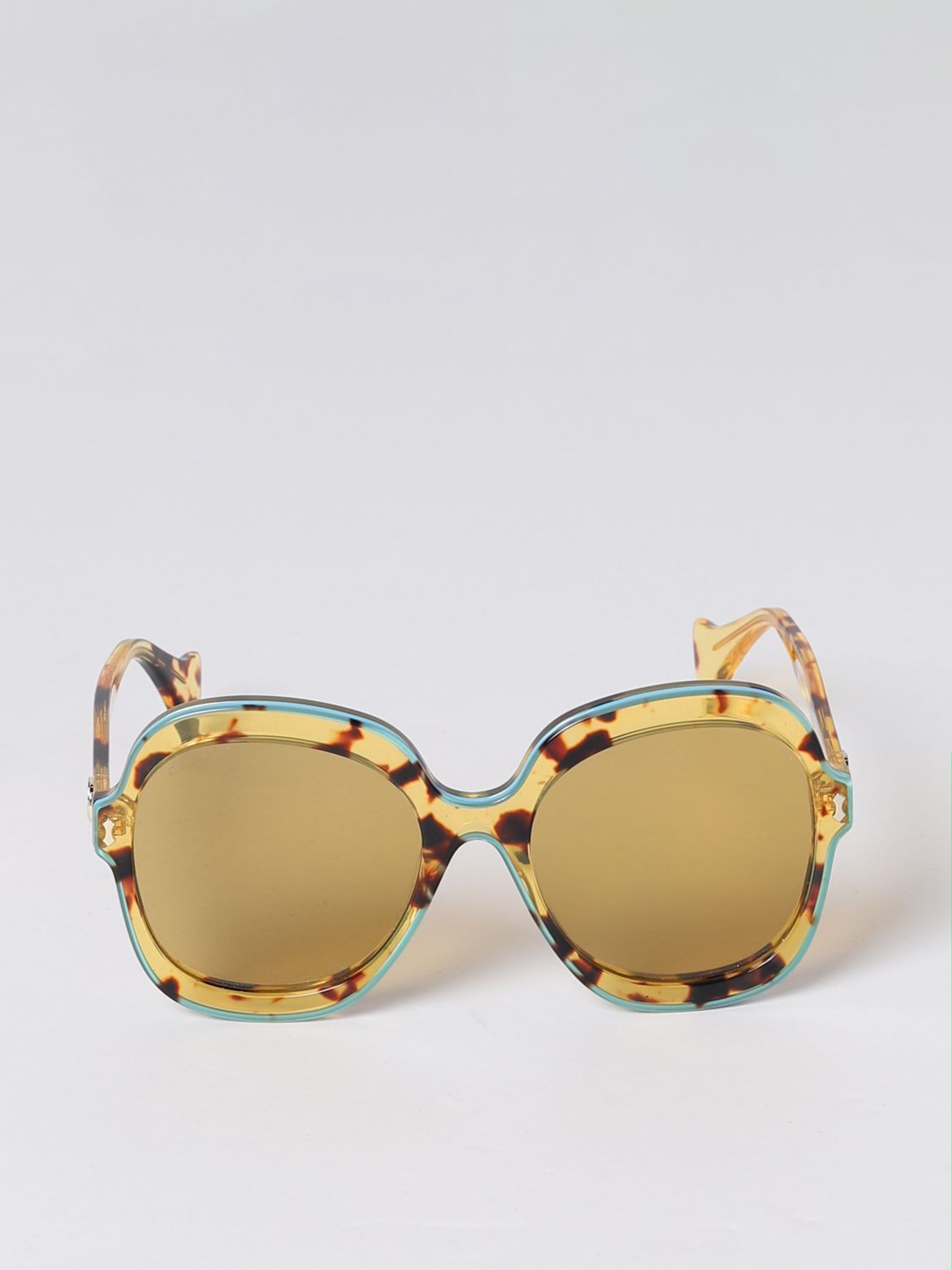GUCCI: sunglasses woman - Yellow | Gucci sunglasses GG1240S online on GIGLIO.COM
