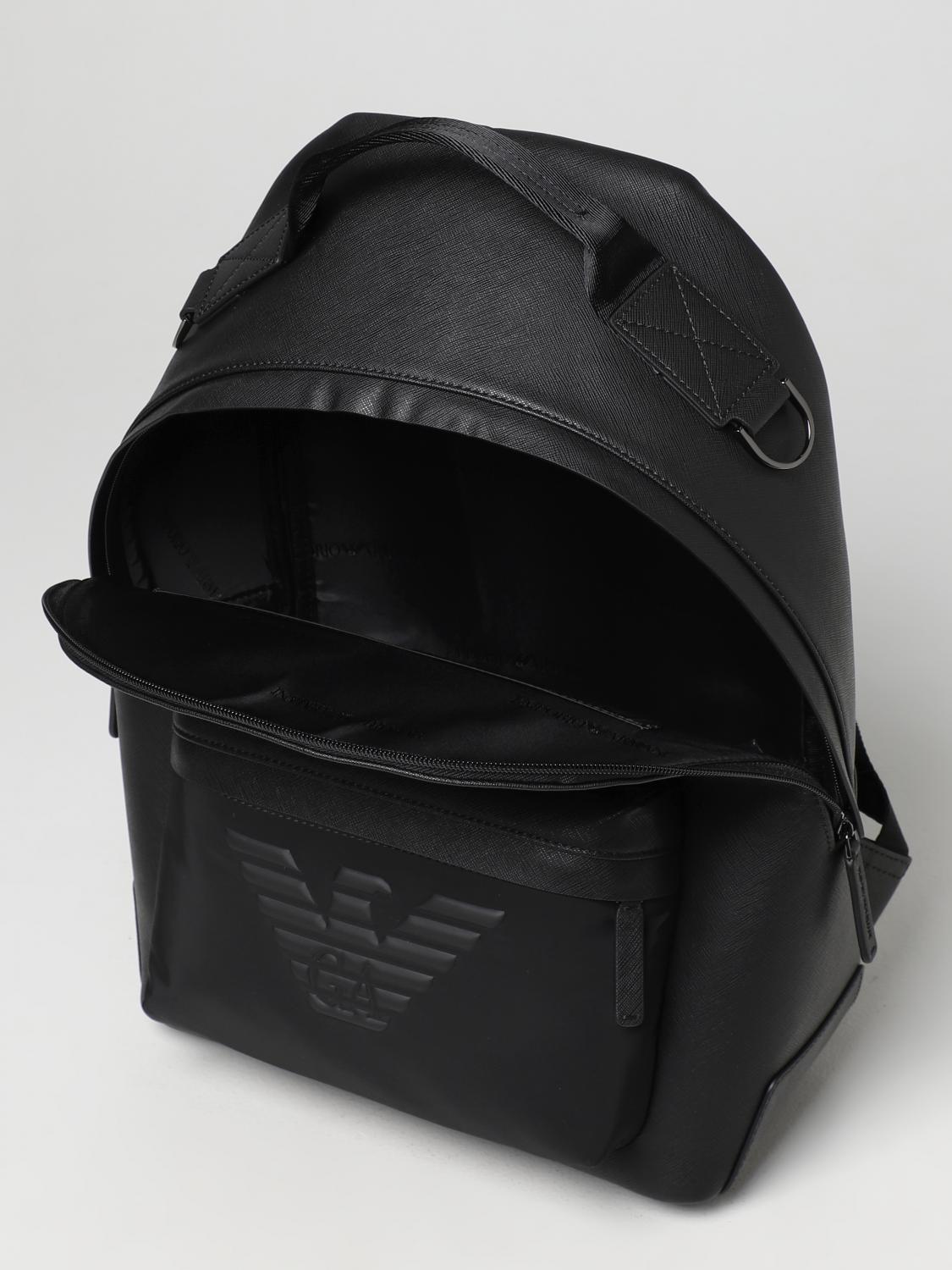 EMPORIO ARMANI backpack for man Black Emporio Armani backpack