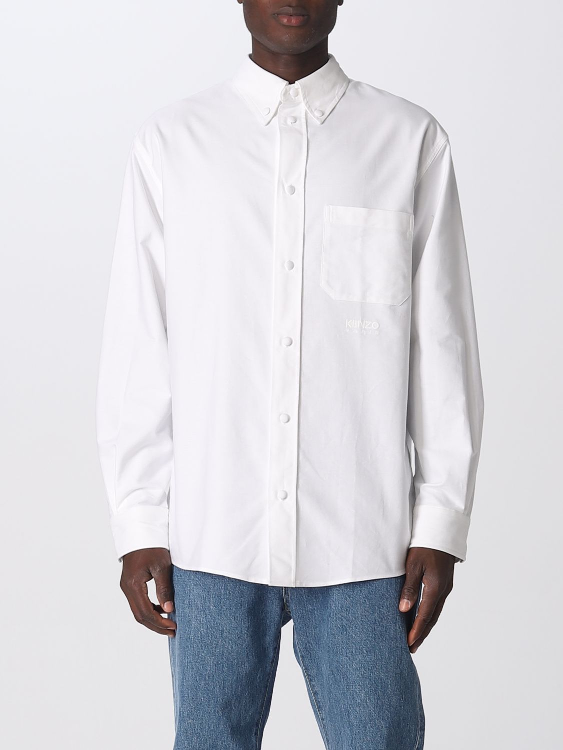 KENZO: shirt for man - White | Kenzo shirt FC65CH4089LO online on ...