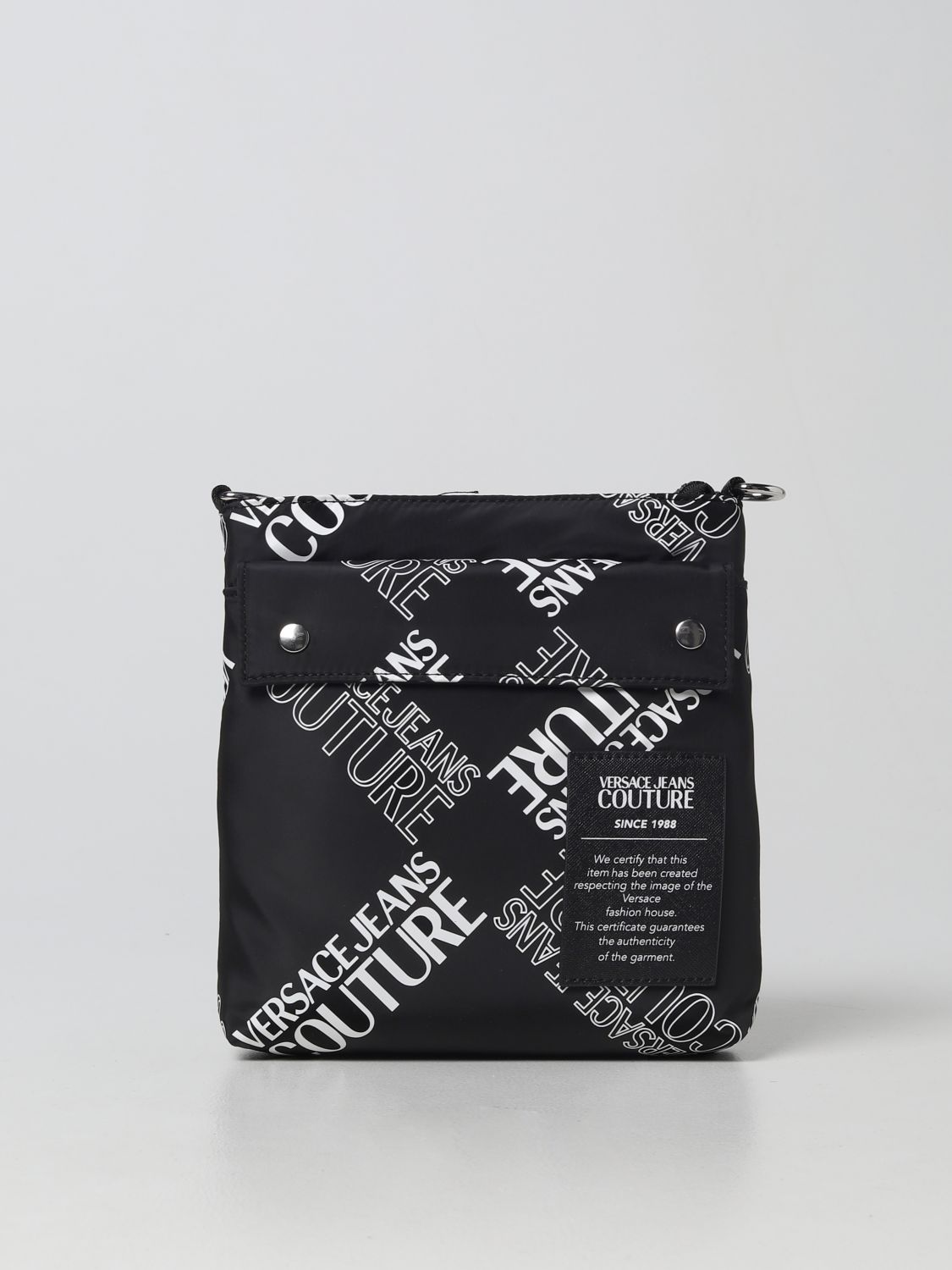 Versace Jeans Couture Black Graphic Shoulder Bag