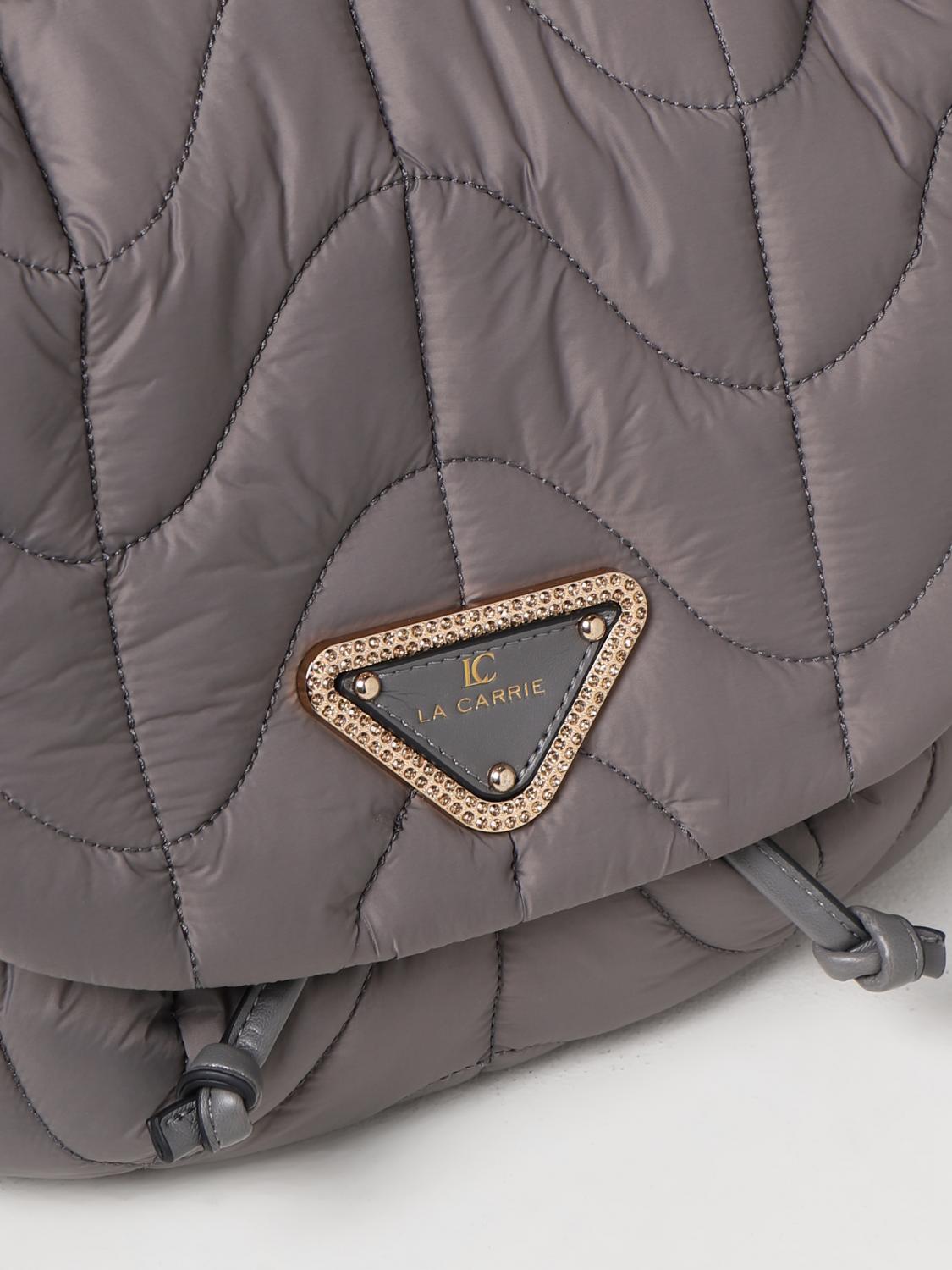 Borsa a spalla La Carrie: Borsa Stitch & Spun La Carrie in nylon grigio 3