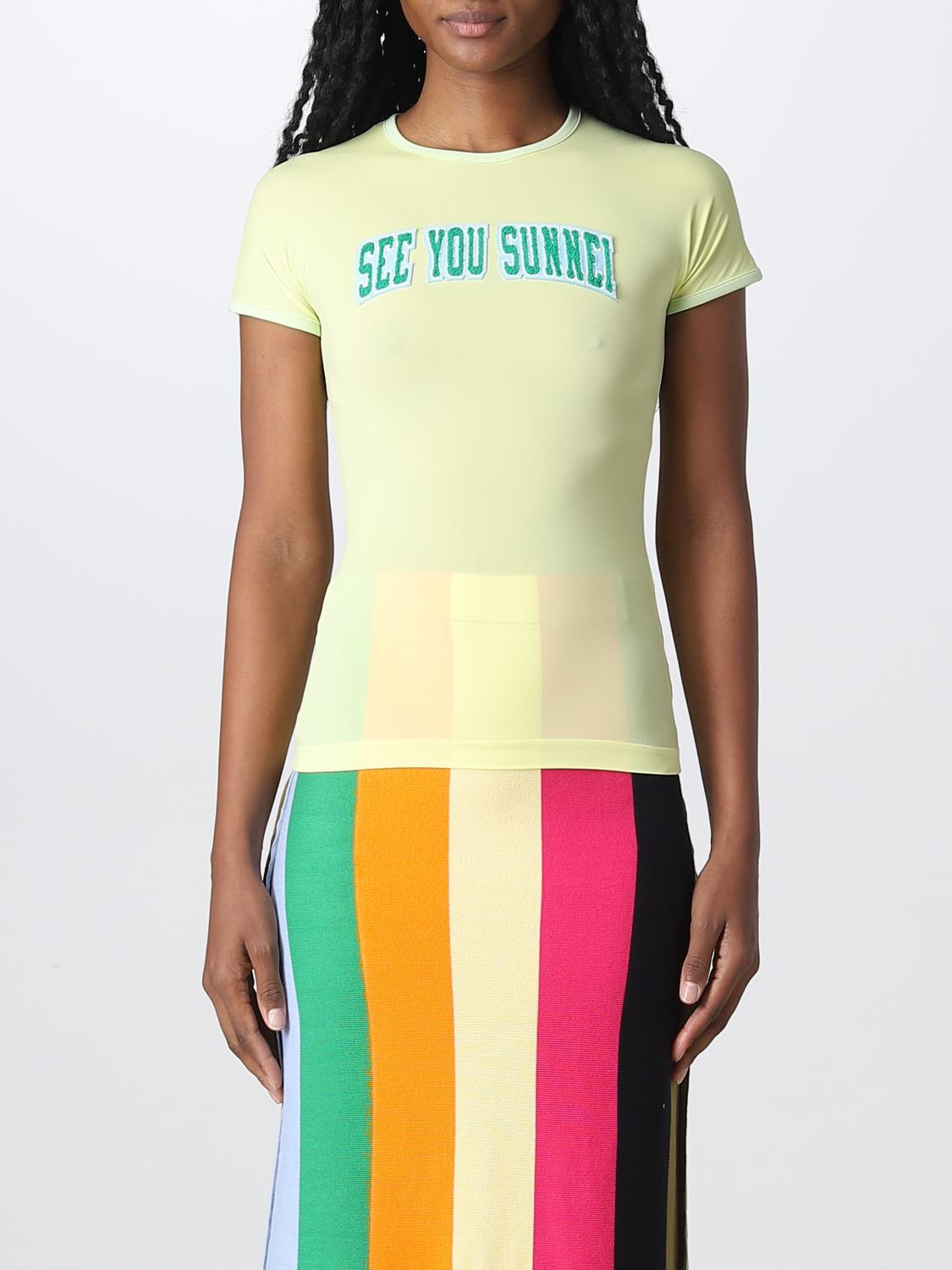 Sunnei See You T-shirt In Yellow