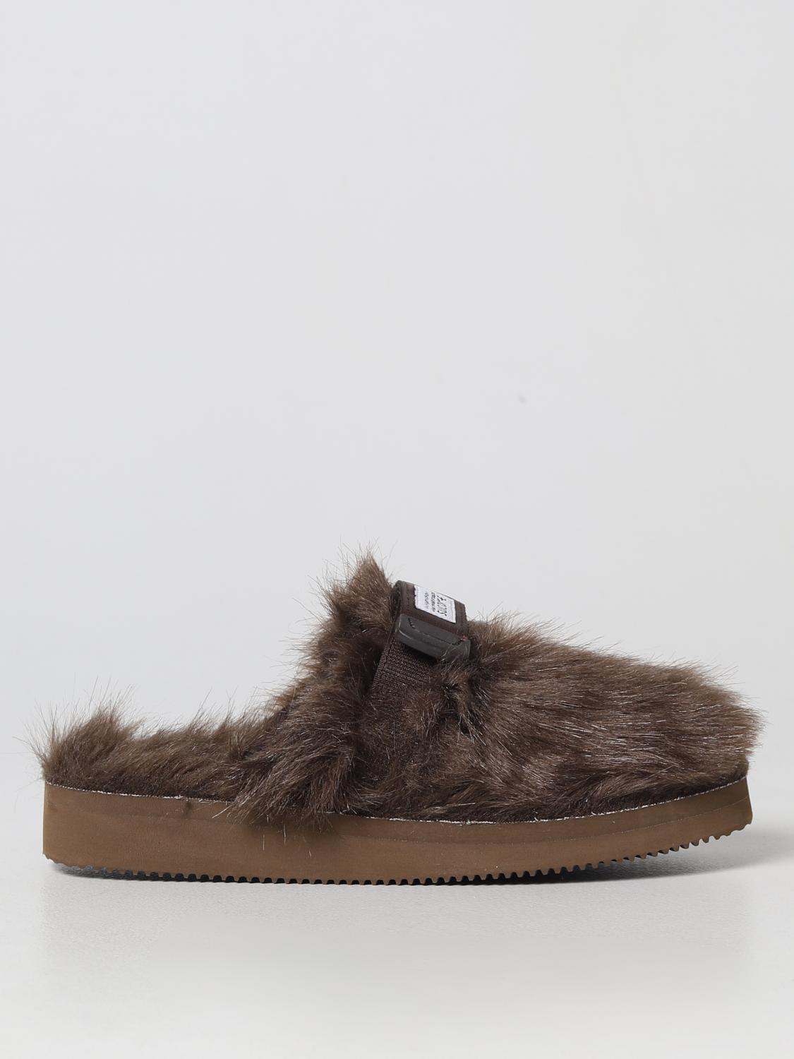 SUICOKE FLAT SANDALS SUICOKE WOMAN COLOR BROWN
