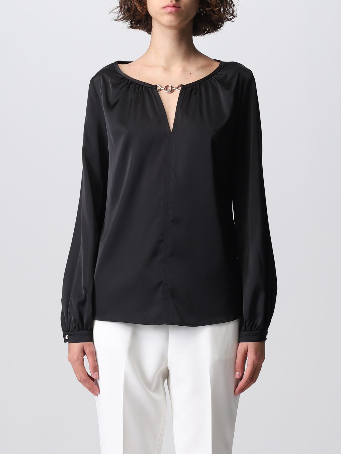 LIU JO: top for woman - Black | Liu Jo top WF2414T4641 online on GIGLIO.COM