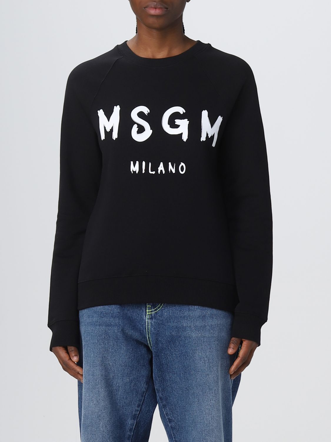 MSGM: sweatshirt for woman - Black | Msgm sweatshirt