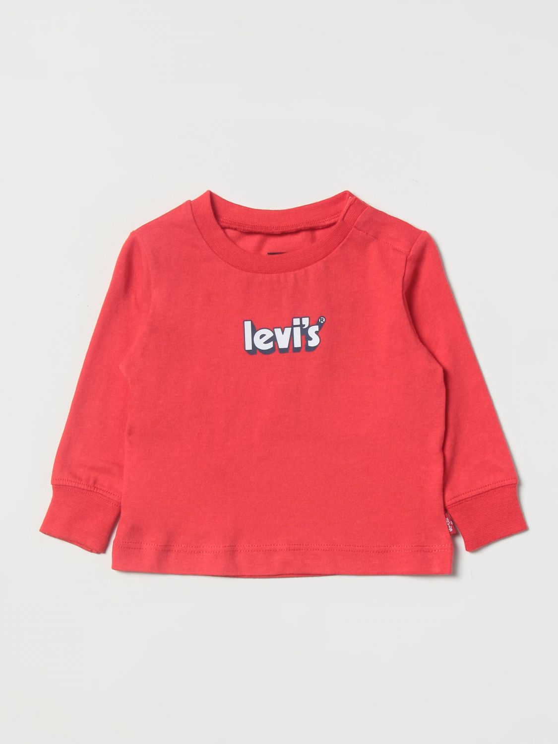 Levi's Babies'  Kids Logo Printed Crewneck Sweatshirt In Red